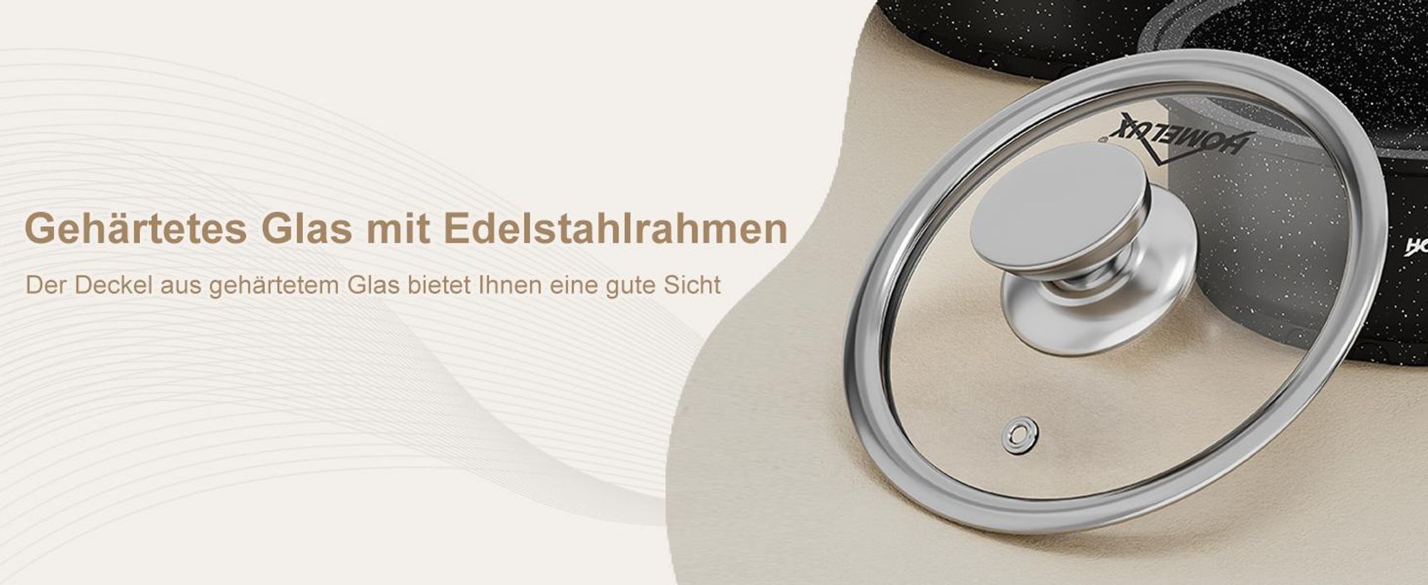 10-TLG Topfset Induktion mit Abnehmbarer Griff,Pfanne 24/28cm,Milchtopf 16cm,Kochtopf 20/24/28cm,Stapelbar für alle Herdarten,Ofenfest,Schwarz