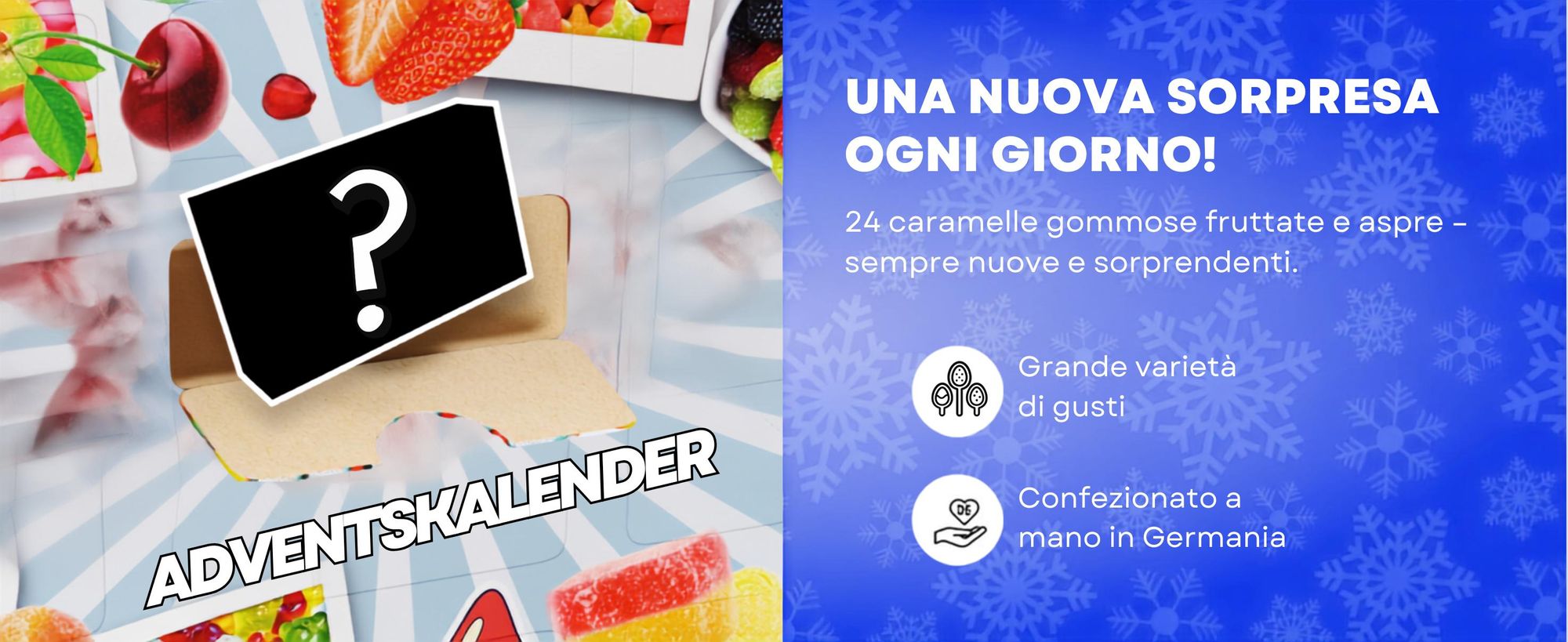 BOXILAND® calendario avvento caramelle gommose 2026, 24 tipi, dolce & aspro