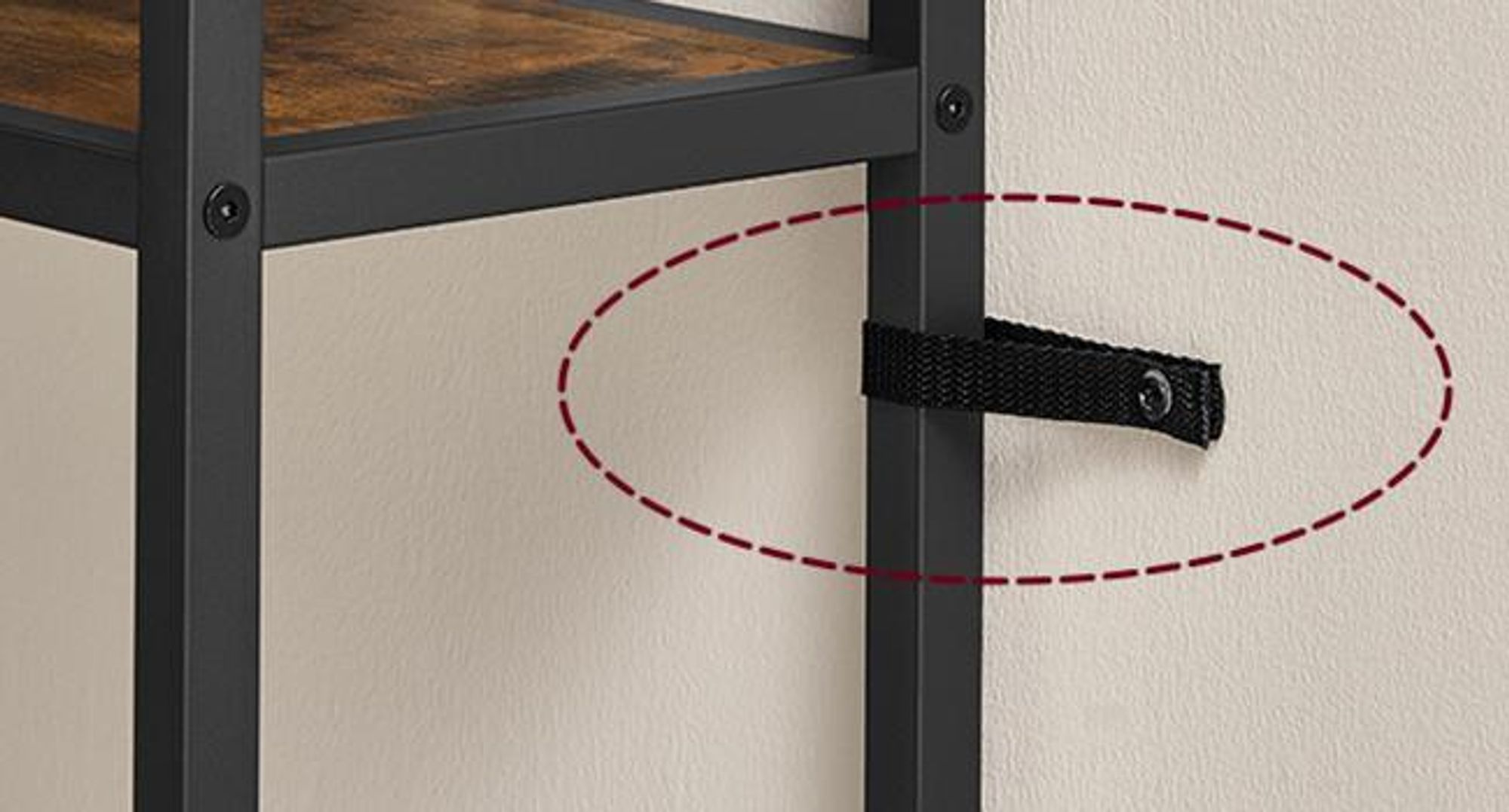 VASAGLE Konsolentisch, schmaler Sofatisch, Flurtisch mit Ladestation, 20 x 80 x 80 cm