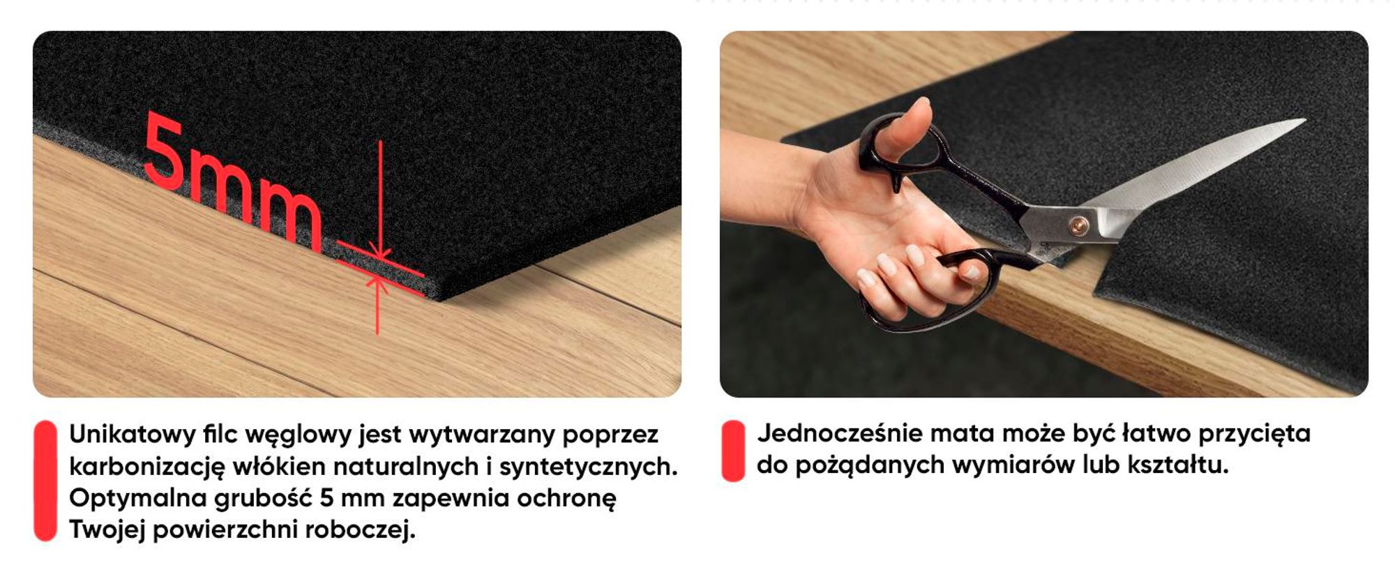 EVOCAMP dywan ognioodporny 60x60 cm - mata ognioodporna do 982°C - mata lutownicza jako mata przeciwpożarowa do bezpiecznej ochrony przeciwpożarowej - mata do grillowania jako idealna mata przeciwpożarowa - czarna