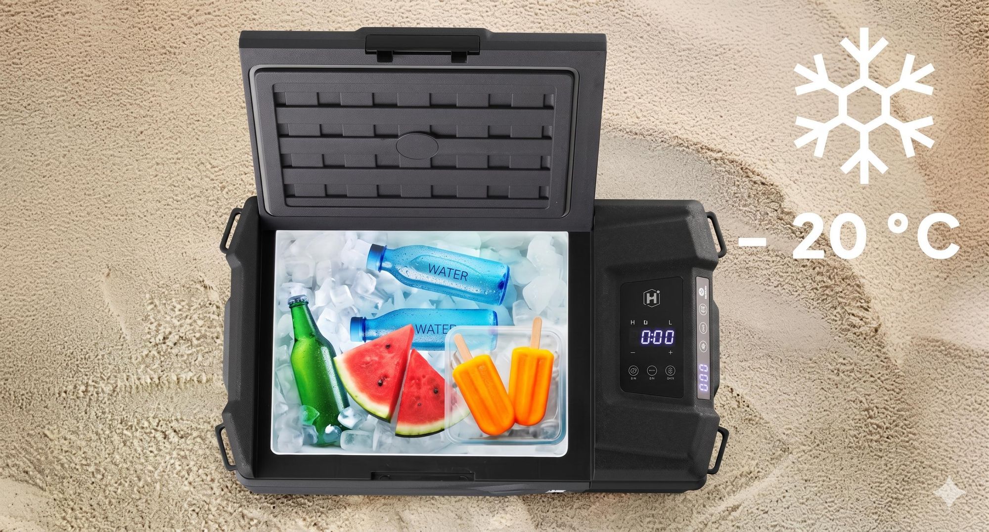 PEME Quest 15 Kompressor Kühlbox 15L - Autokühlschrank Elektrische Gefrierbox Auto PKW Wohnmobil Camping Mini Kühlschrank Kühltruhe App Tragbar -20°C