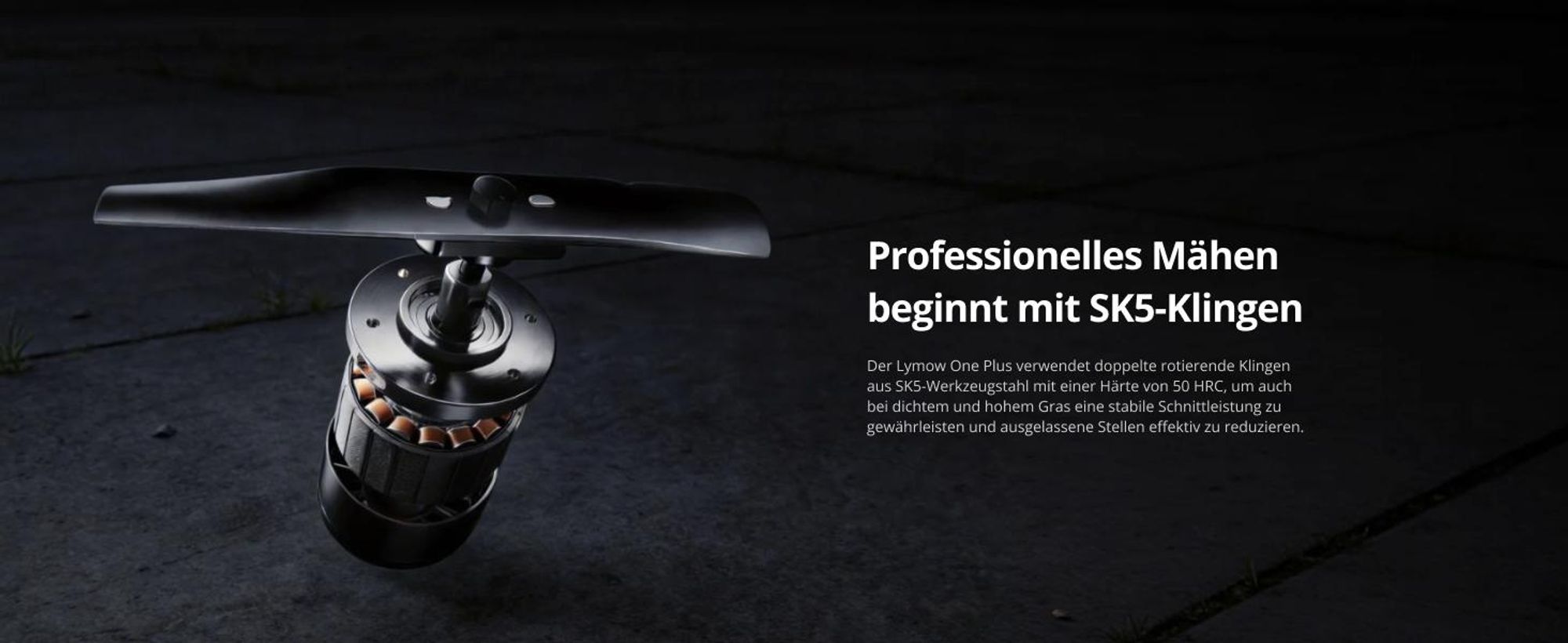 Mähroboter Lymow One Plus 5A 40cm/4000m² pro Tag, Kartierung bis zu 60.000m², ohne Begrenzungsdraht mit RTK-Cloud Techno
