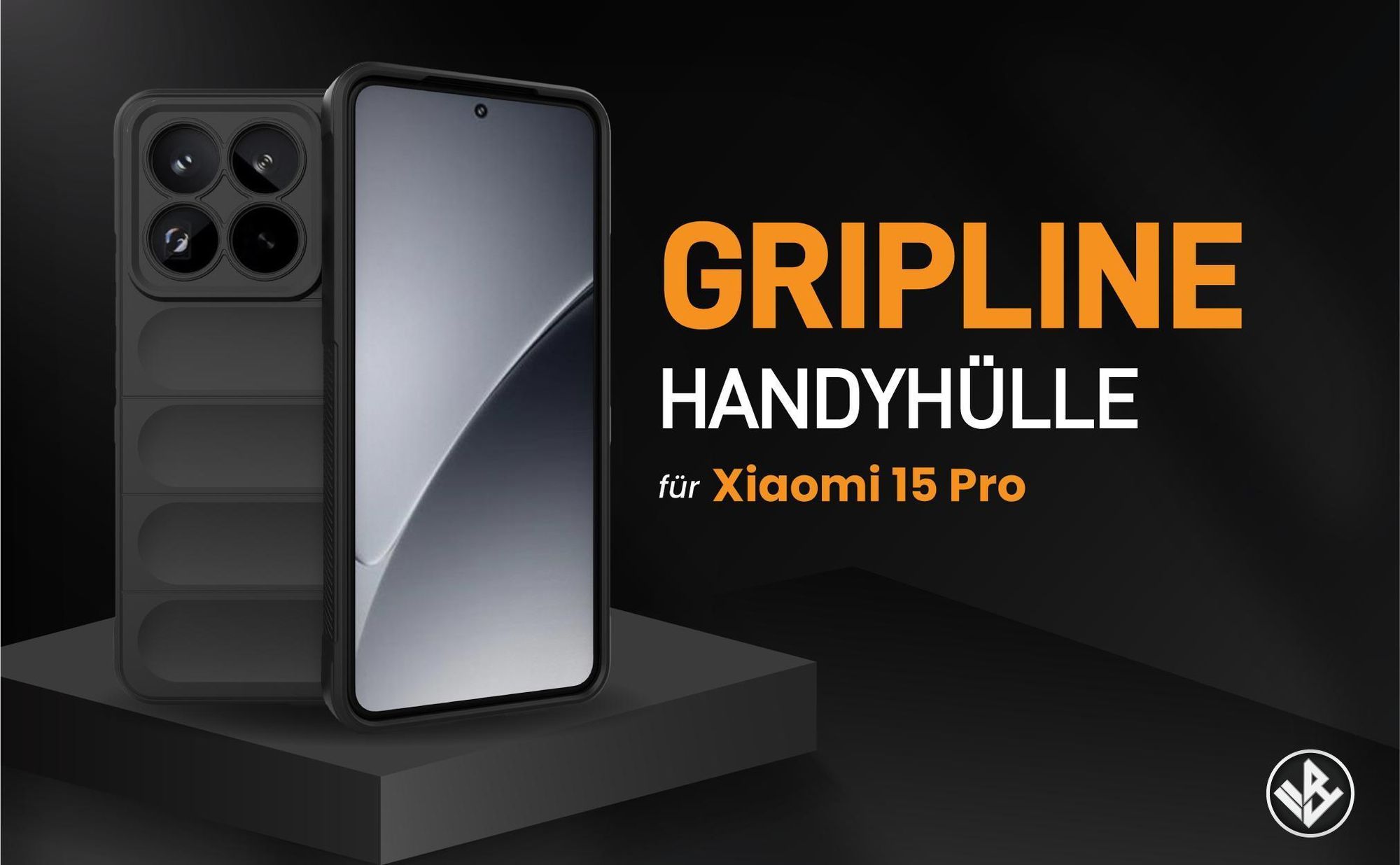 Schwarze ergonomische Grip Schutzhülle für das Xiaomi 15 Pro