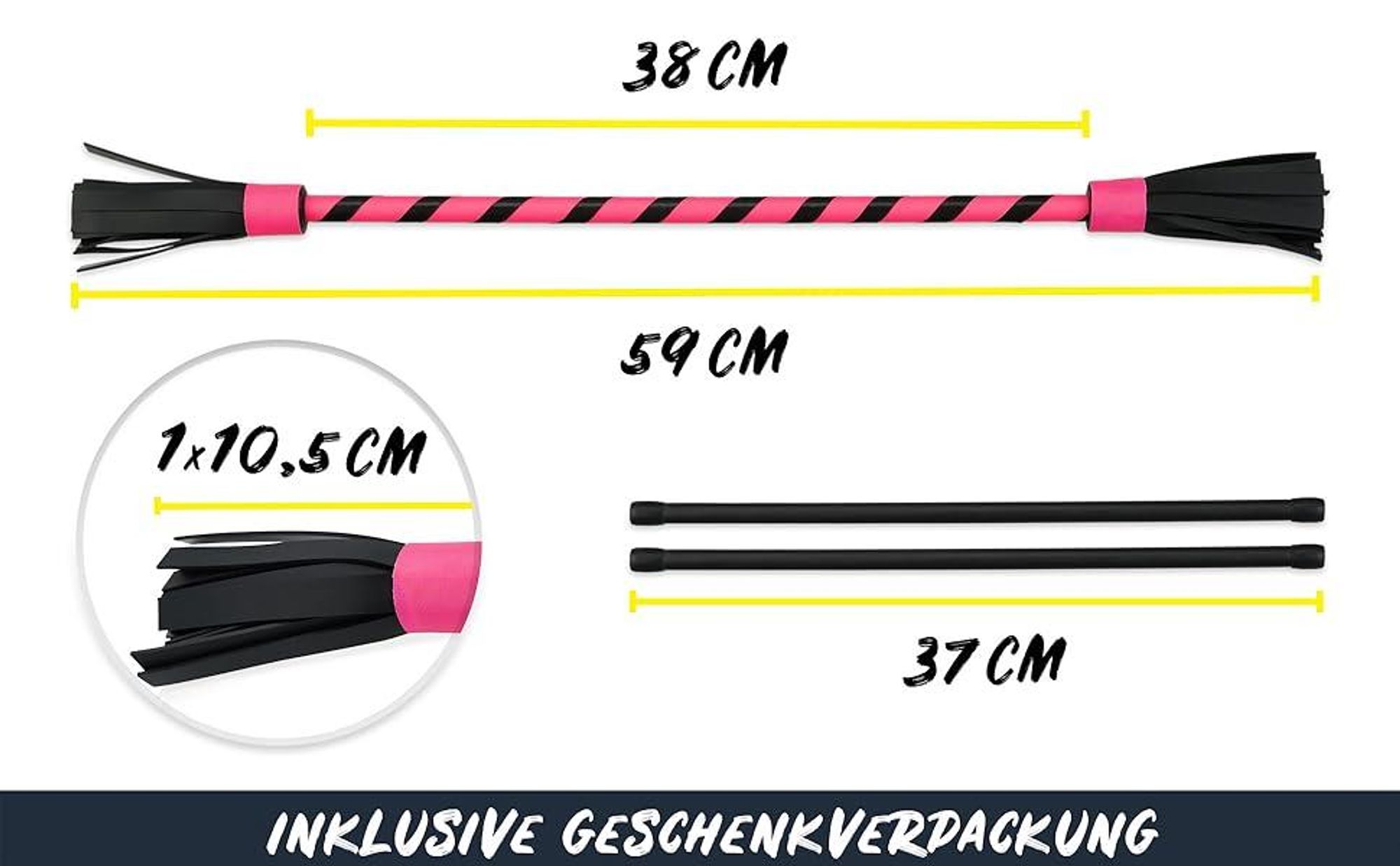Diabolo Leisure Sport Flowerstick – Flowerstick Basic UV pink mit Fiberglas Handstöcken | Robuster Flowerstick für Anfänger und Fortgeschrittene