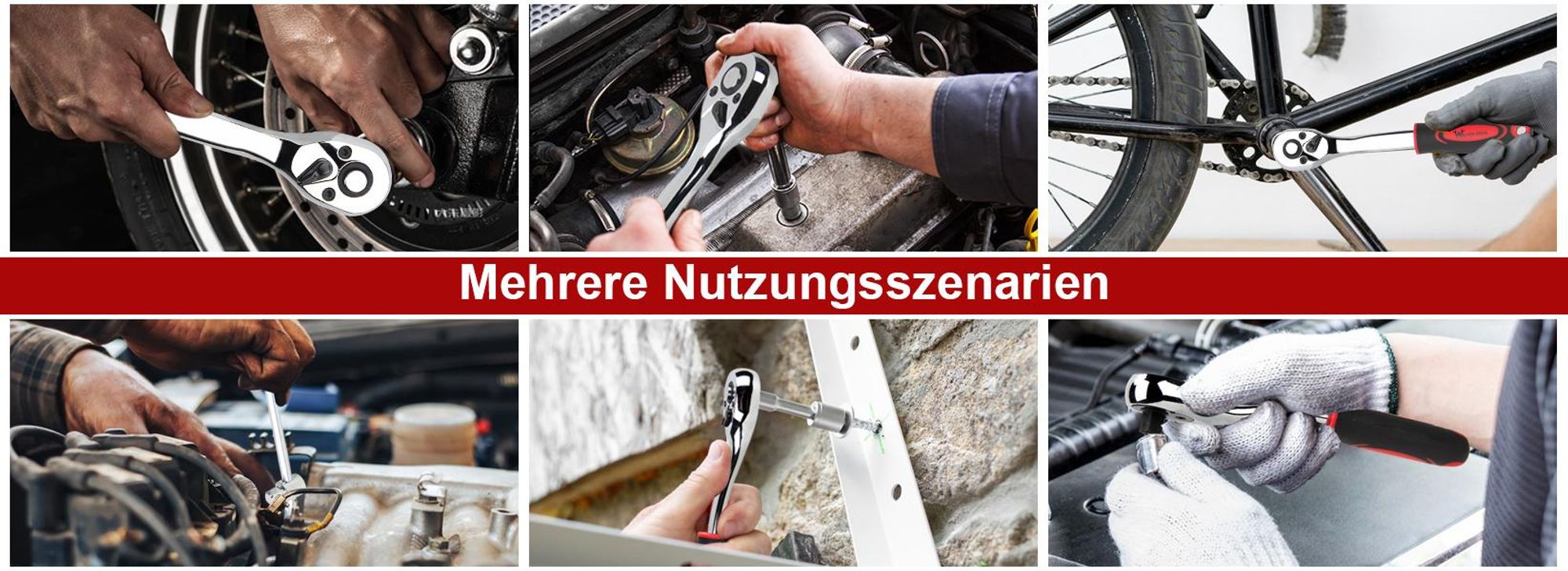 Steckschlüsselsatz, WALTER STAHL 108-teilig Werkzeug-Set Mit Steckdosen, Ratschen, Steckschlüssel und Bitsatz, Werkzeugkoffer