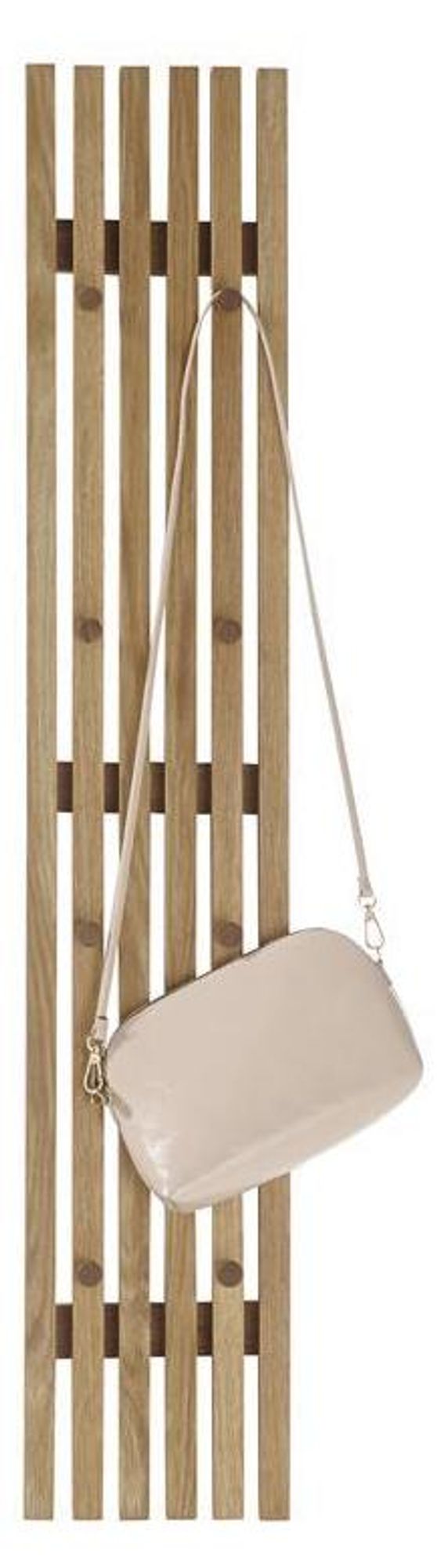 Albany I – Garderobenpaneel aus Massivholz mit 8 Haken