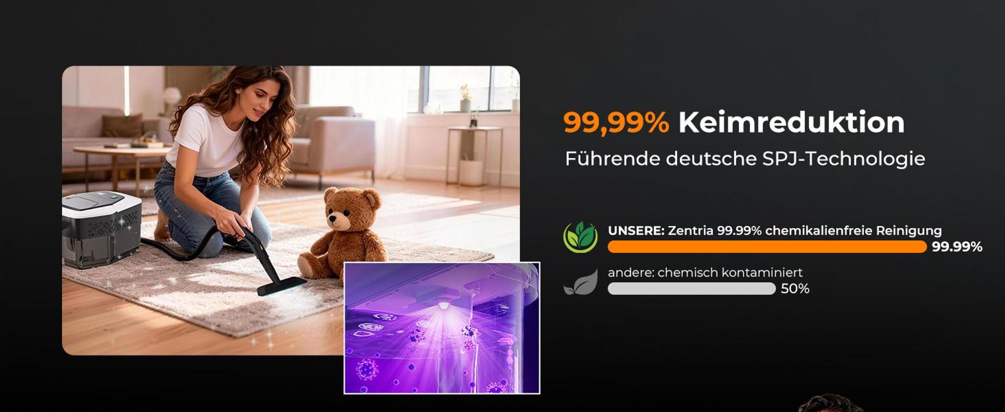 2500W Natürlicher Dampfreiniger mit Druck für mehrere Oberflächen, 16-IN-1 Handdampfreiniger, Mehrzweck-Dampfgarer für den Heimgebrauch, zur Reinigung