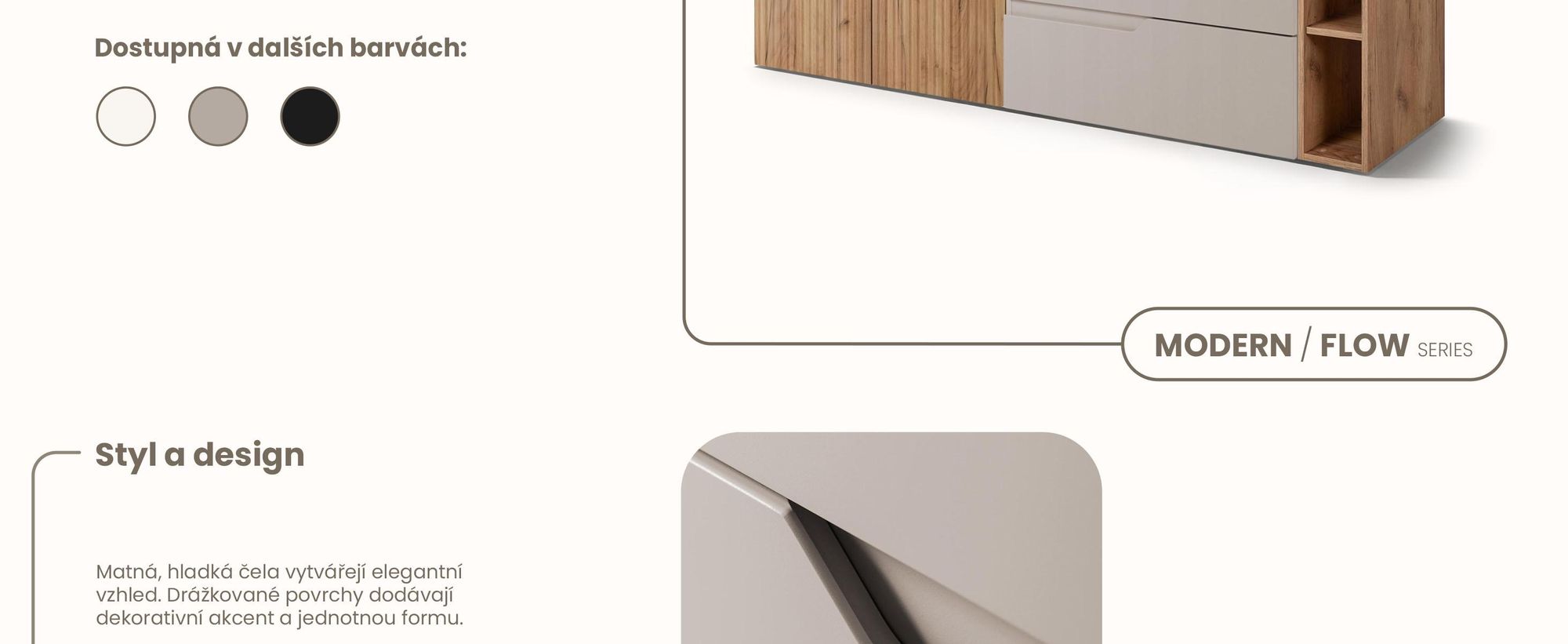 RODAN | Skříňka pod Umyvadlo - Hnědá a Béžová - 160 cm - S deskou Stolu - 2 Zásuvky - MDF - 2 Dveře - Integrovaná Polička - MODERN