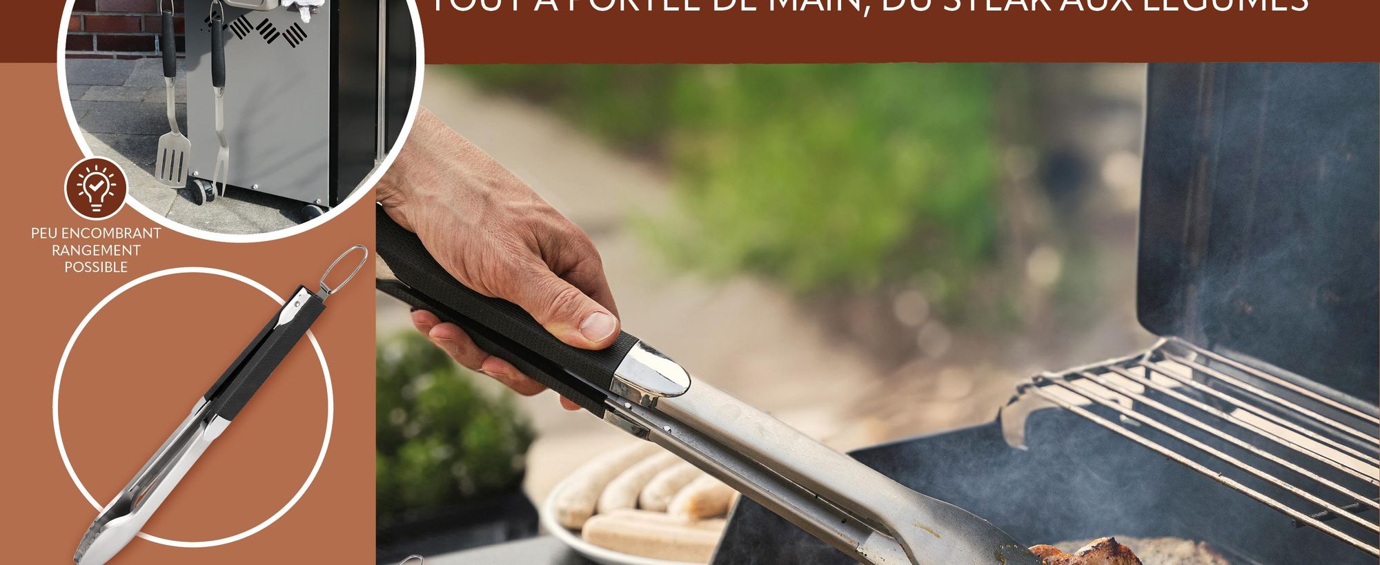 Grillzange am Grill