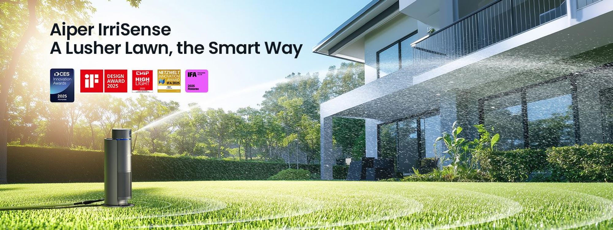 AIPER IrriSense 2 intelligentes Bewässerungssystem, 4-in-1 Multi-Zonen-Bewässerung mit App-Steuerung