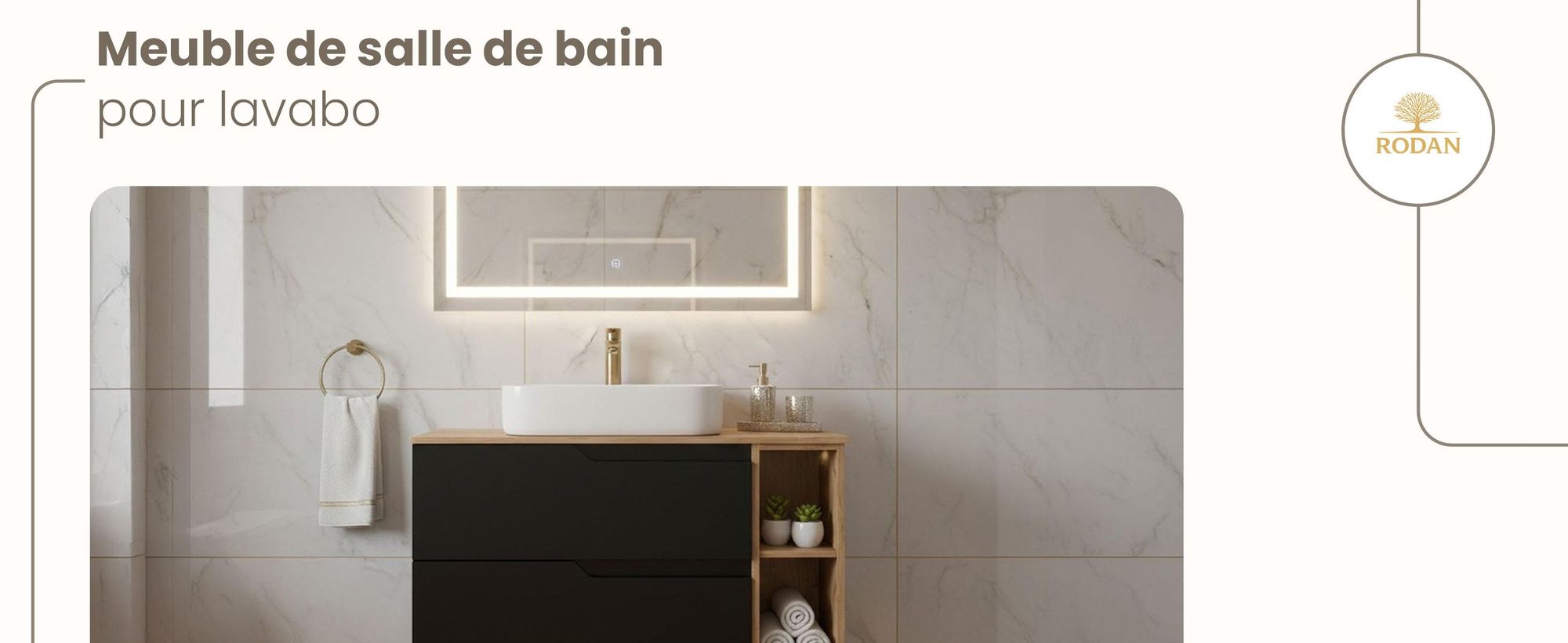 RODAN, meuble de salle de bain, armoire moderne, meuble sous vasque, meuble sous lavabo