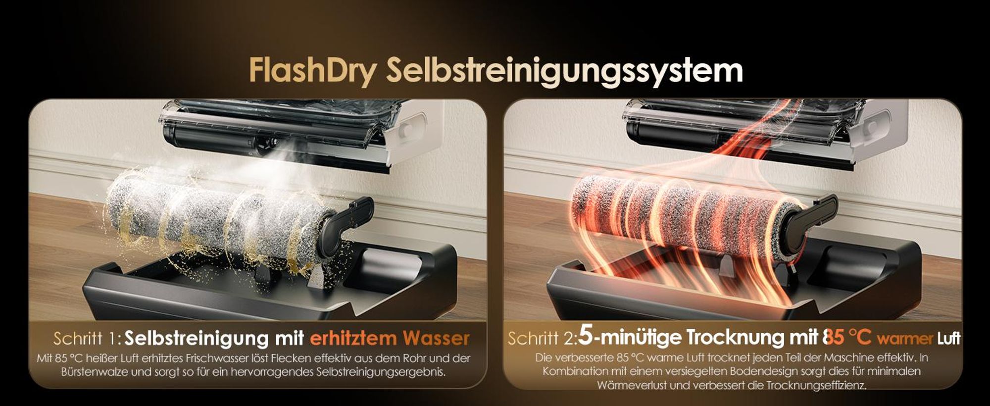 Tineco Floor ONE Switch S6 Stretch Breeze Nass Trockensauger 180° Lay-Flat 85°C Flashdry 5-in-1 Selbstreinigung Handstaubsauger (Stretch S6 Combo)