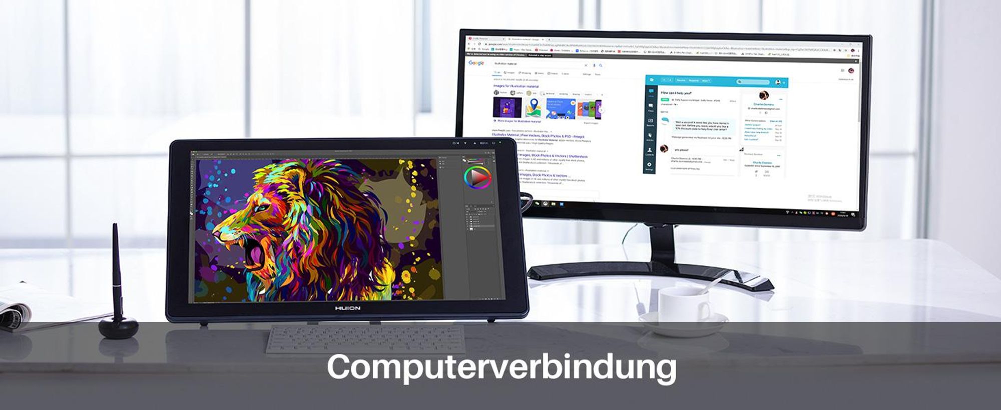 Grafiktablett Huion Kamvas 22 Plus