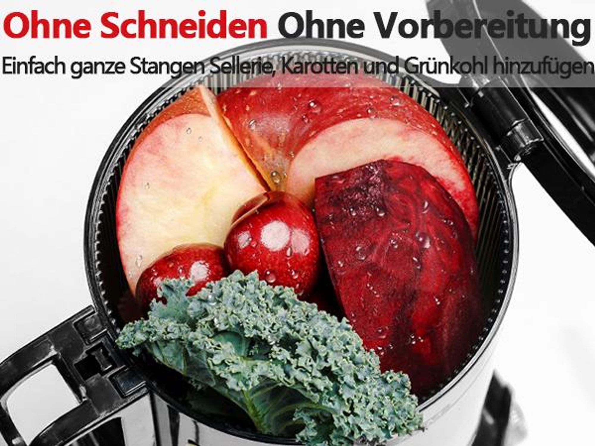 LINKChef SJ-051-EU-BL Entsafter - CE 200W Leistung 1.2L Inklusive Saftpresse Leicht zu reinigen - Schwarz