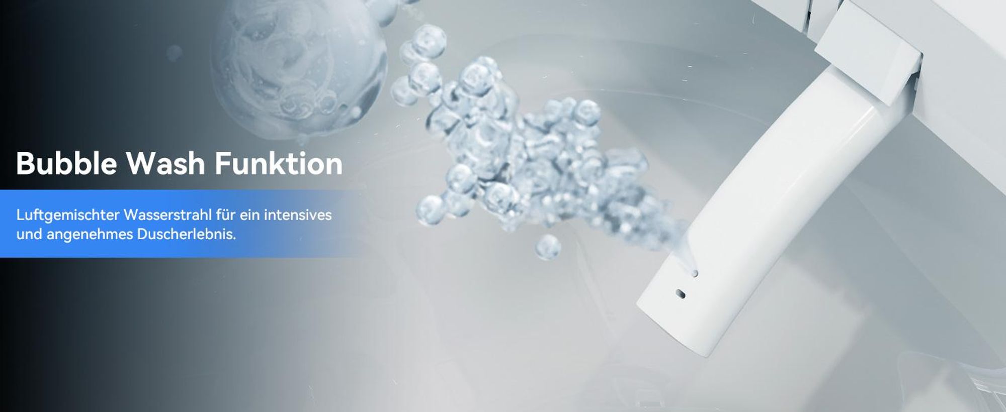 HOROW Intelligenter Smart Bidet Toilettensitz mit Dusch Funktion Beheizter Sitz Nachtlicht Warmlufttrocknung Einstellbarem Temperatur und Wasserdruck