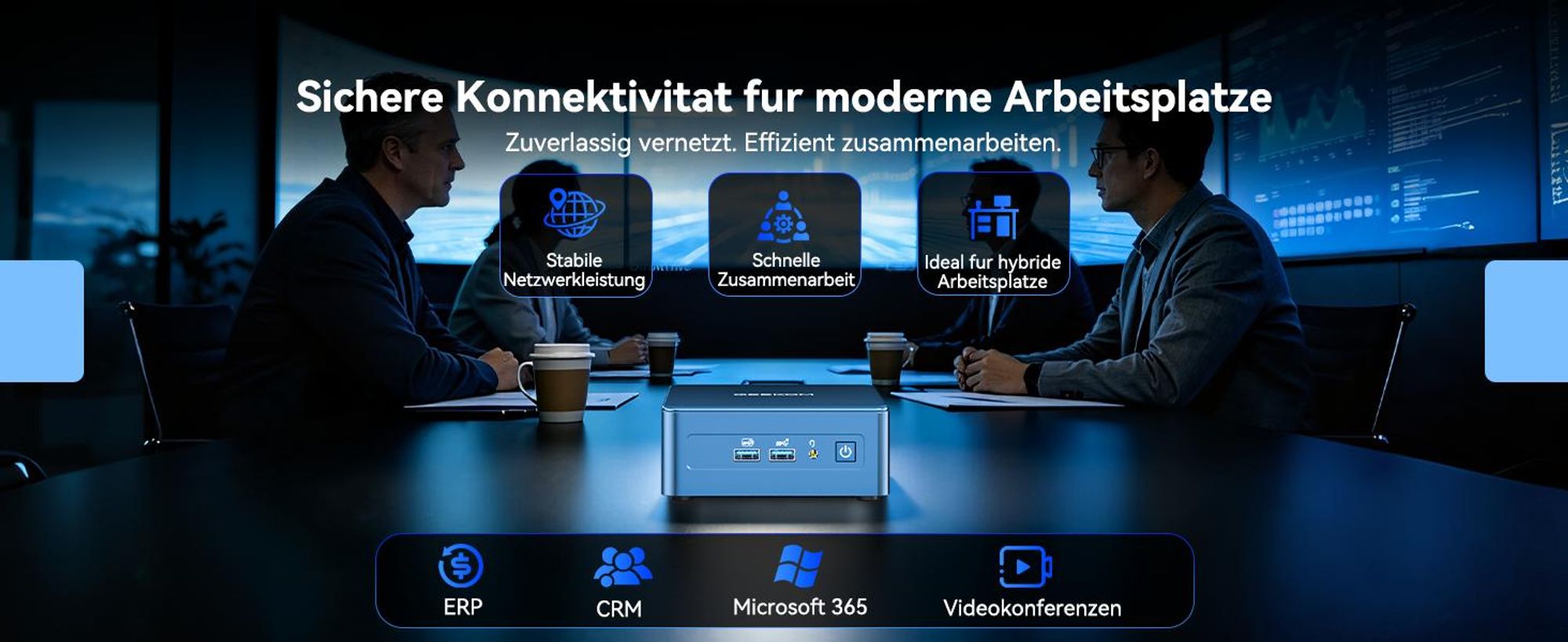 GEEKOM IT13 Mini PC, Intel i5-13600H, 16GB RAM & 1TB SSD, aufrüstbar, 4 Displays bis 8K, 2× USB4, IceBlast-Kühlung, vorinstalliertes System, für Büro