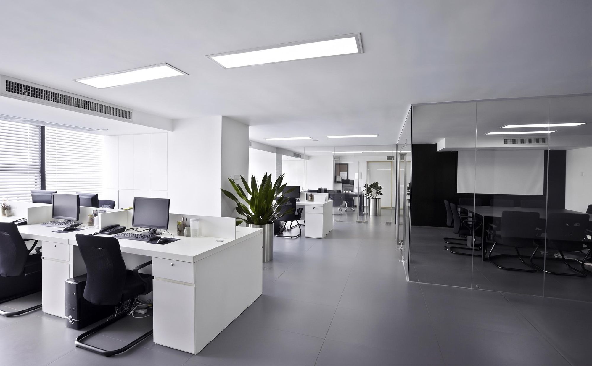 LED Rasterleuchte 2x150cm T8 Anbau - Leuchten Rasteranbauleuchte Stahlblech vorverdrahtet für Led Röhren Büroleuchte Deckenleuchte Deckenlampe - GTV