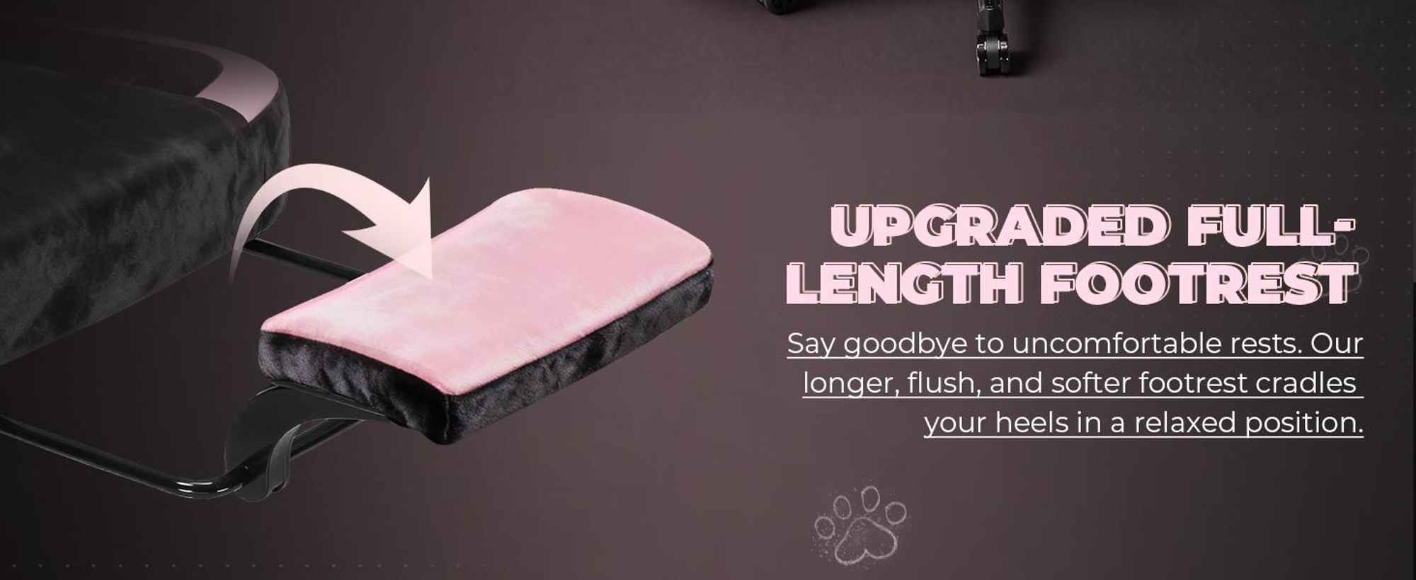 GTPLAYER Uroczy fotel do gier z aksamitną tkaniną, fotel do gier, ergonomiczny fotel biurowy fotel do gier z kocimi uszami, pianką z pamięcią kształtu i podnóżkiem, 150 kg