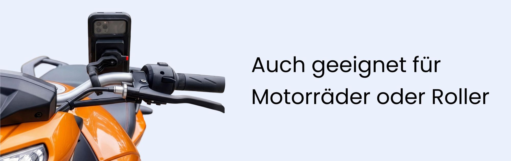 R2B Fahrrad Handyhalterung mit Powerbank 5000 mAh, wasserdichte Handyhalterung für Fahrrad, Smartphone Halterung