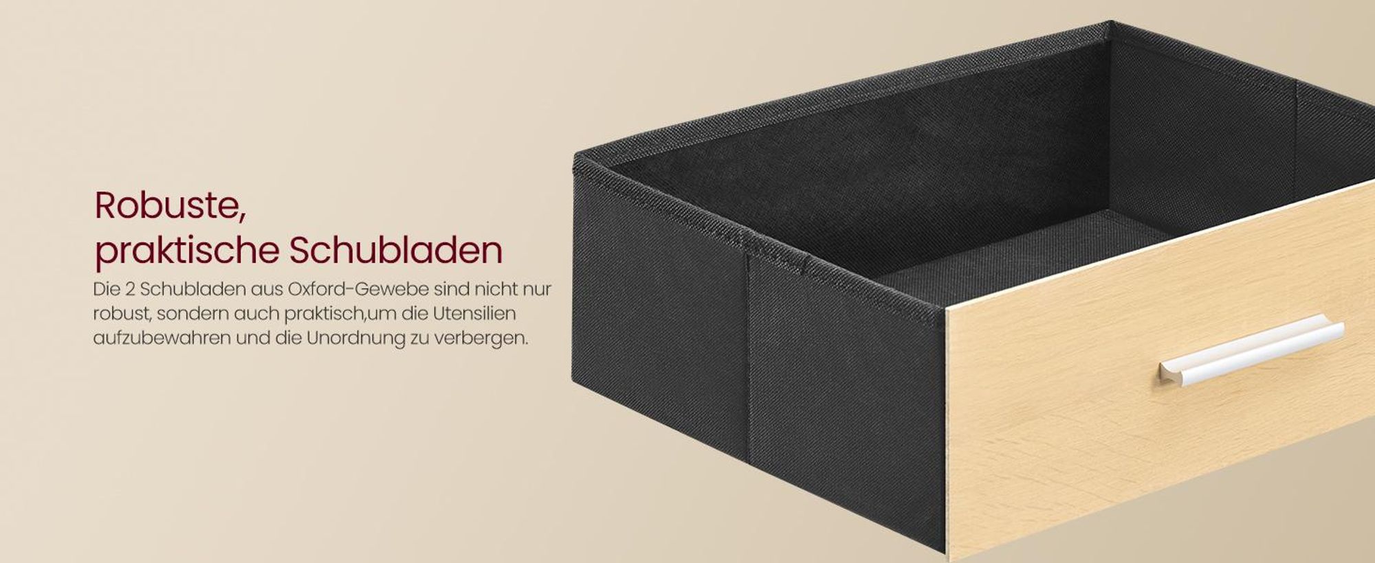 VASAGLE Garderobe mit Schuhbank, Schuhaufbewahrung, 2 Schubladen, 30 x 80,4 x 181,6 cm, goldeichenfarben-weiß
