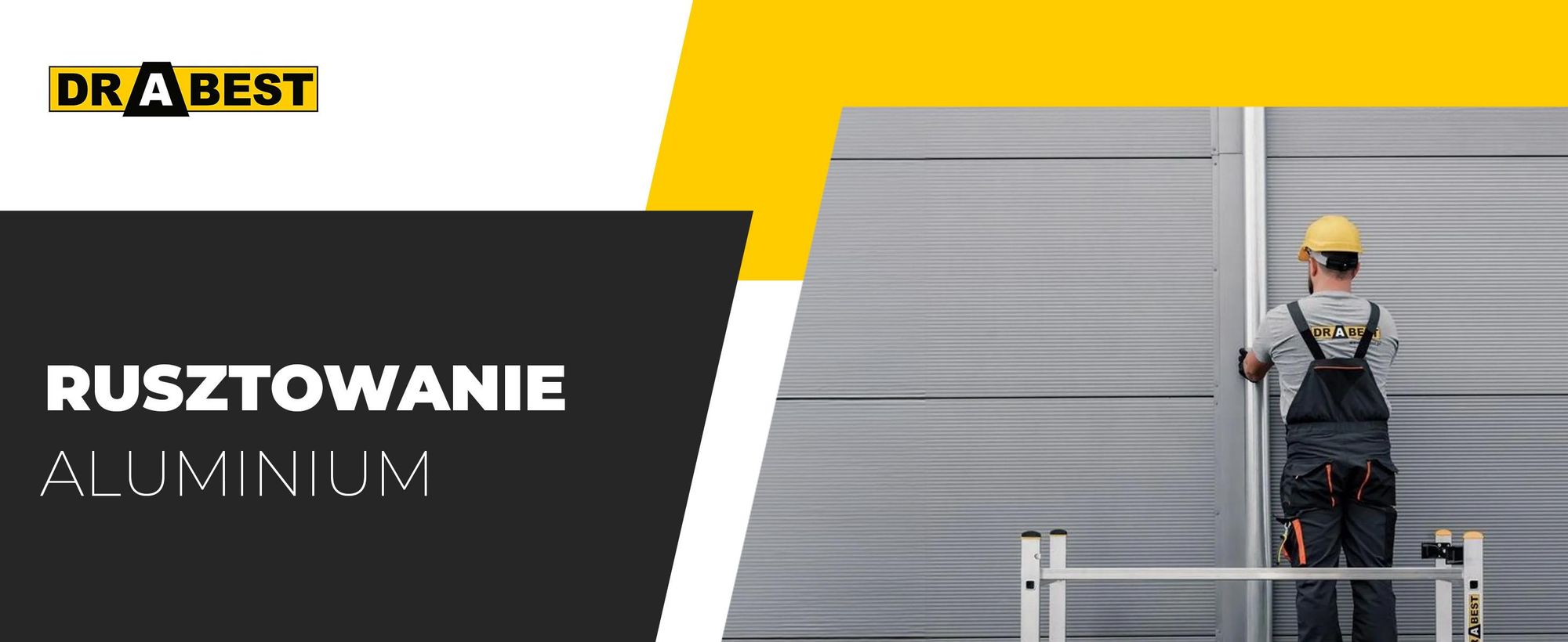Drabest | Rusztowanie aluminiowe, rusztowanie aluminiowe 2x6, drabina - rusztowanie, nośność platformy: 150 kg, wymiary platformy: 46 x 150 cm