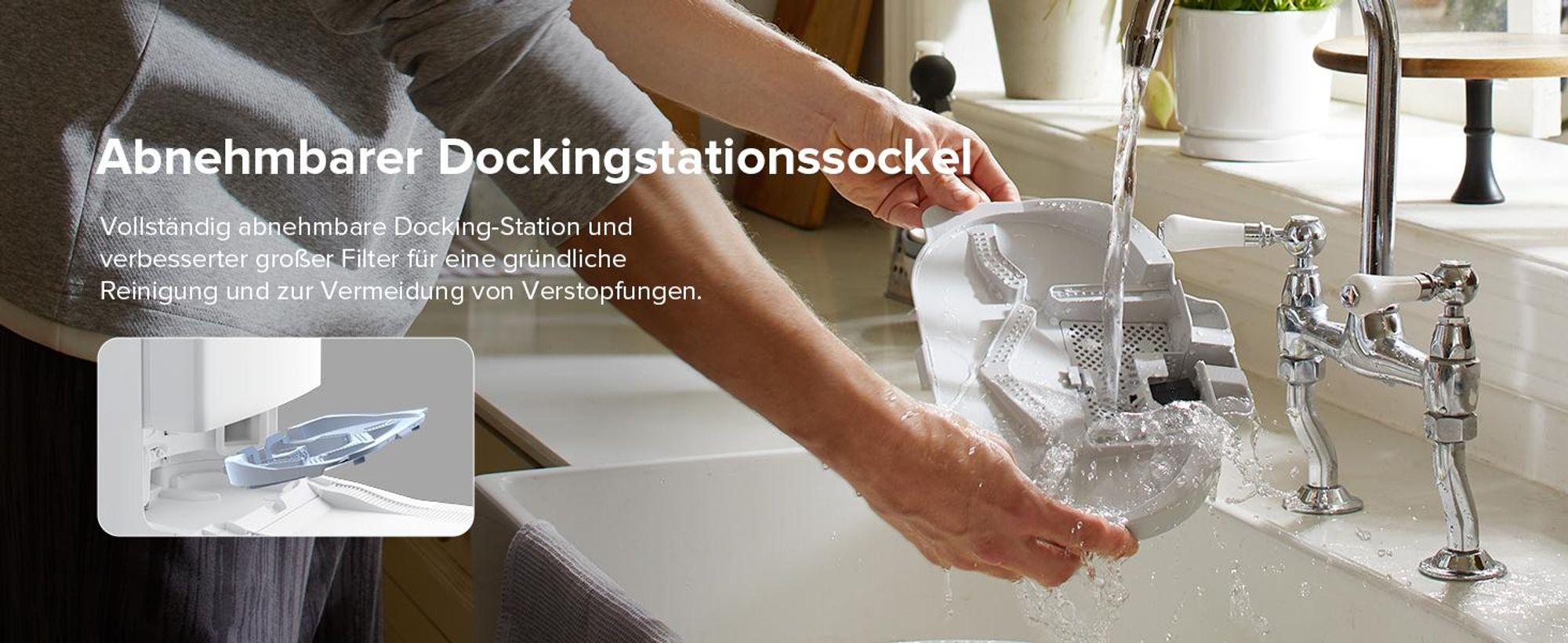 Roborock QV 35A Staubsauger Roboter 8.000pa(Upgrade von Qrevo/Qrevo Plus),Anti-Verfilzungs-Seitenbürste, PreciSense LiDAR, All-in-One Dock, Weiß