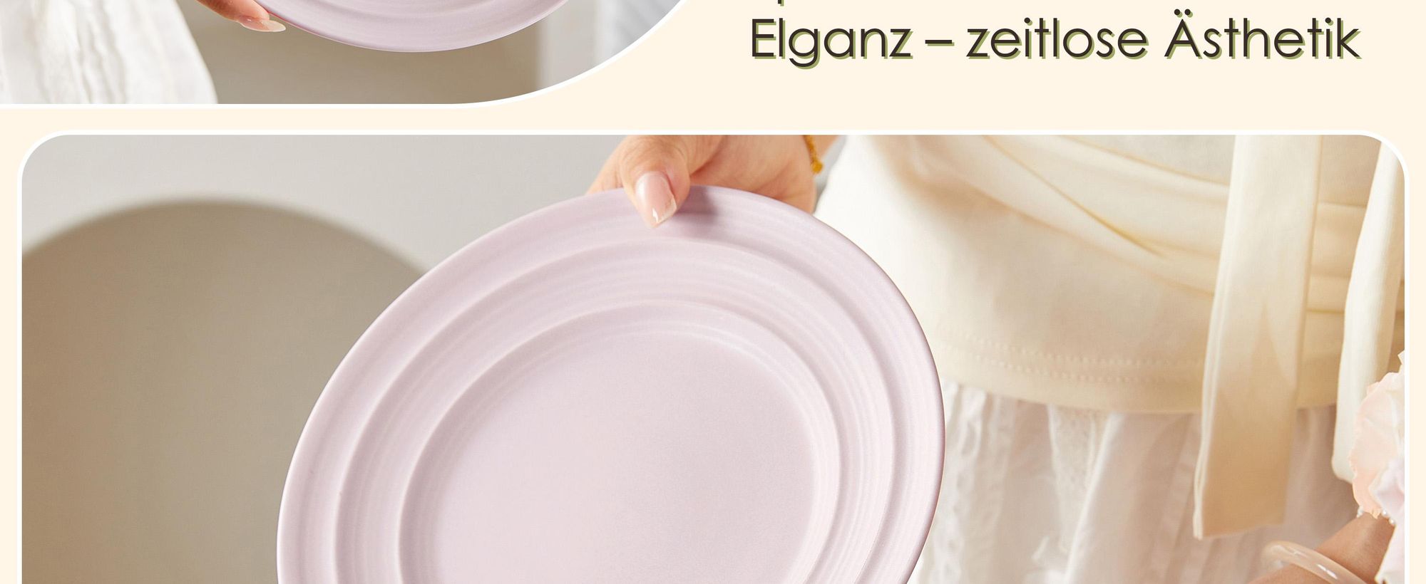 Teller set 4er Ø21,4 cm Keramik Essteller Kuchenteller Frühstücksteller Flachteller für 4 Personen Matt-Glasur Mikrowellen- und Spülmaschinenfest