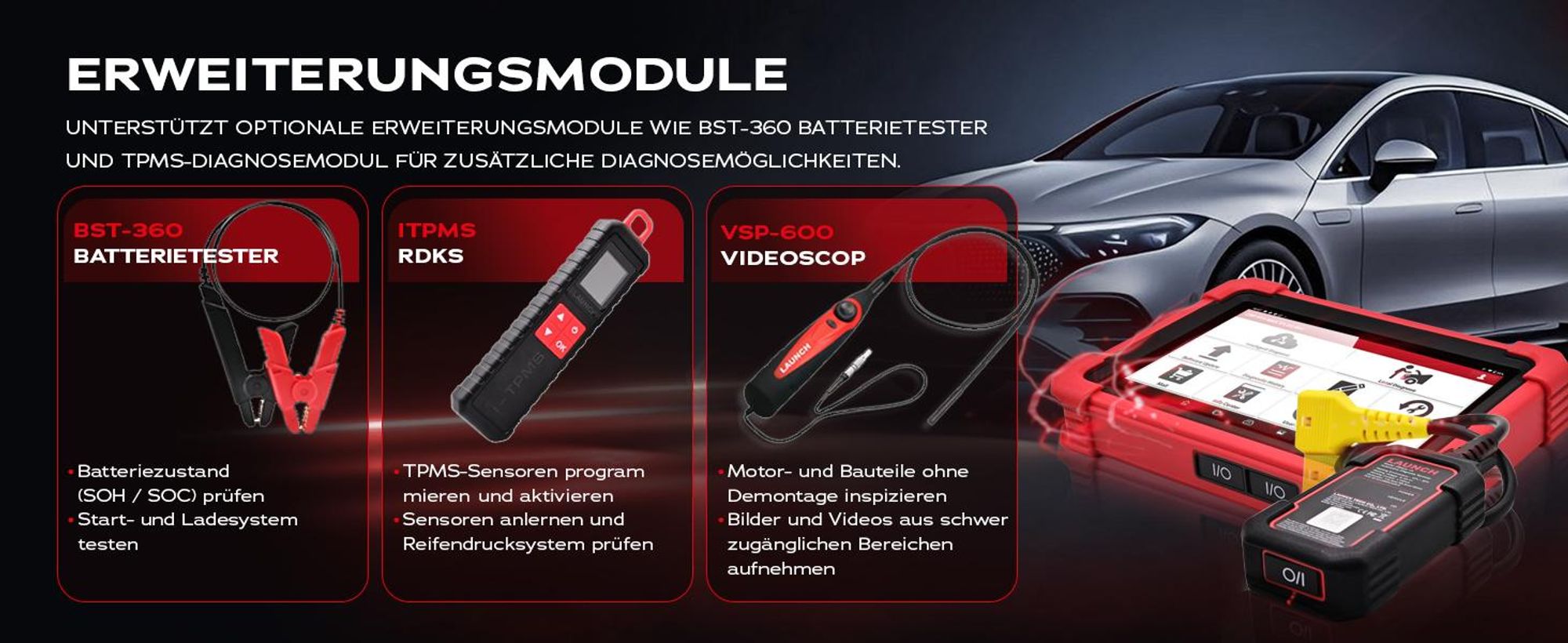 LAUNCH EUROPE CRP 919 MAX OBD2 Diagnosegerät Auto für alle Fahrzeuge, Fehlerauslesegerät KFZ, Alle System Auslesegerät Marken, 31+