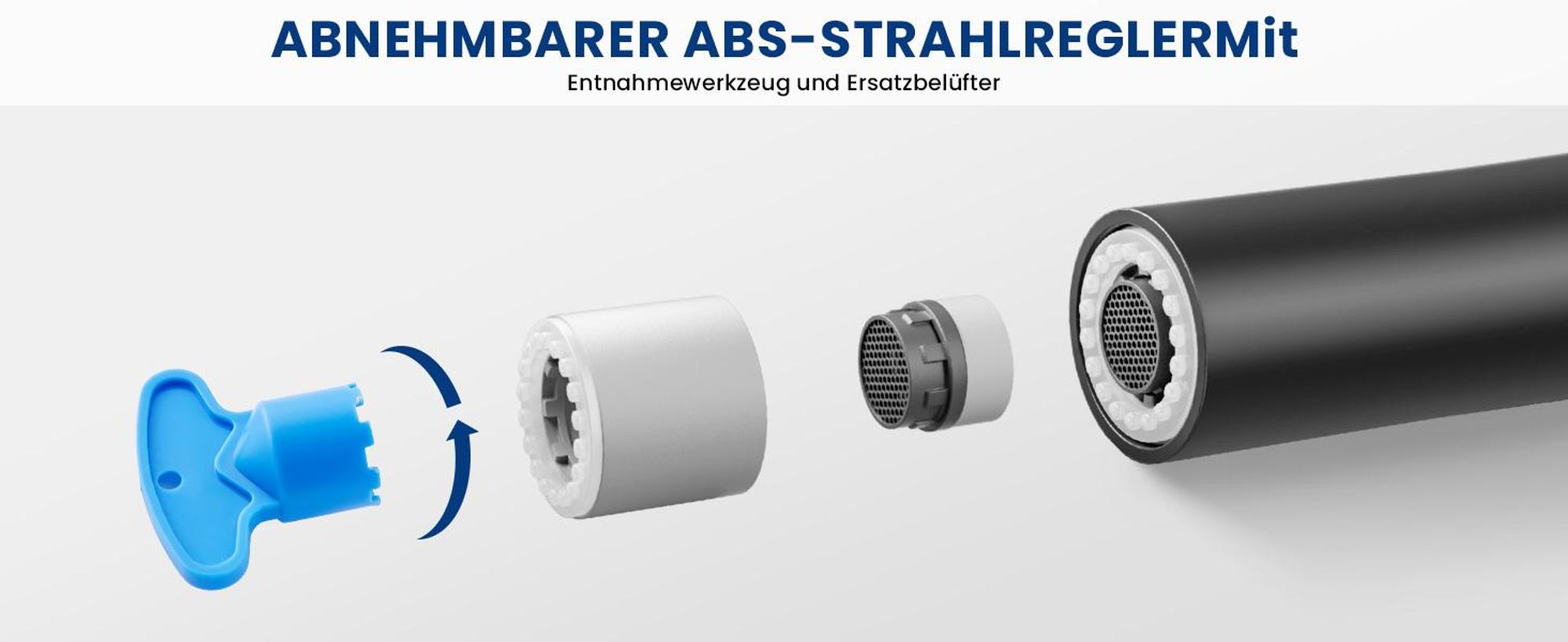 Wasserhahn Küche Spiralfederarmatur, 2 Strahlarten Spültischarmatur Schwarz, 360° Drehbar 304 Edelstahl Küchenarmatur Cecipa, Einhandmischer