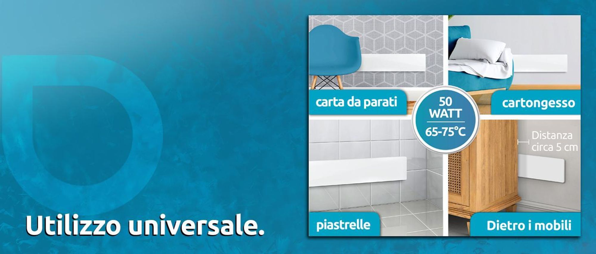 sDry - utilizzabile su tutte le pareti.