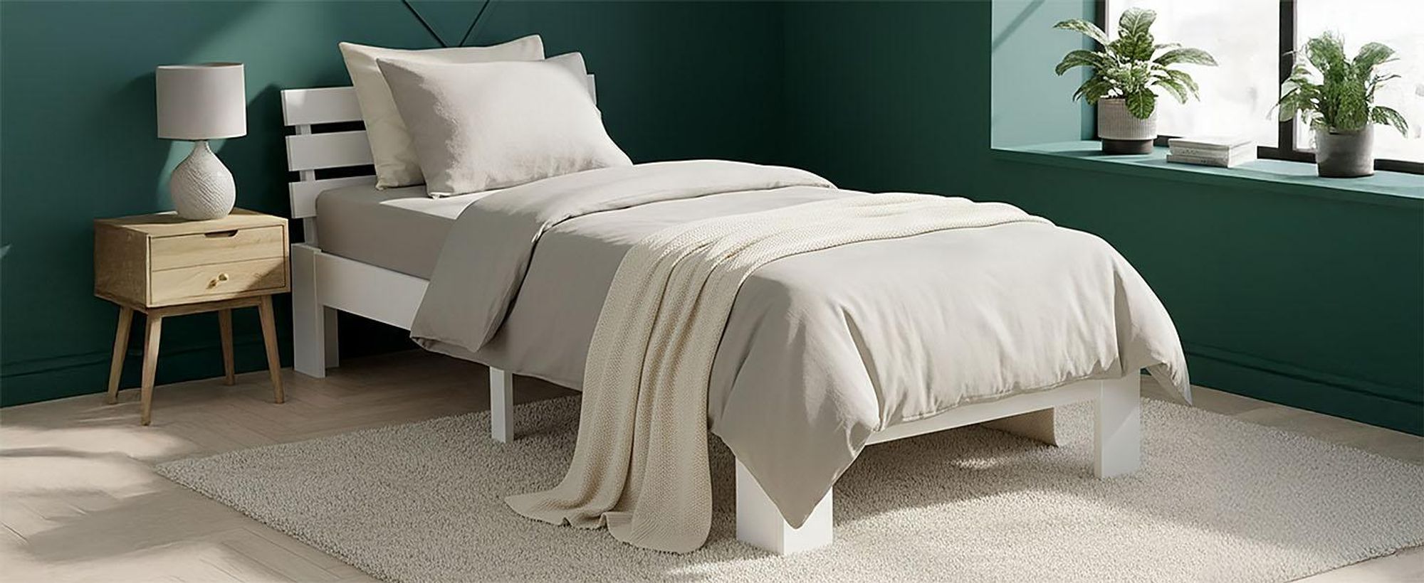 Homestyle4u Massivholzbett 90x200 Kiefer Weiß – Bett mit Matratze mit ® Standard 100 | Einzelbett Jugendbett Kinderbett Gästebett | Homestyle4u