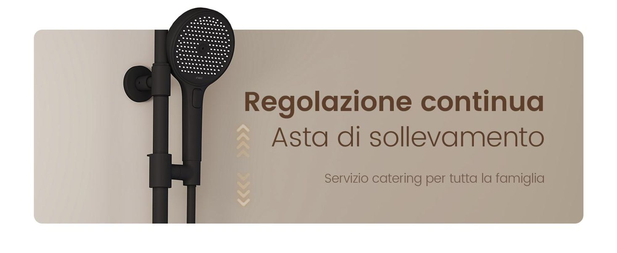 EMKE® Sistema doccia con termostato Nero con doccia per bambini, display digitale e filtro per il cloro 4 uscite Doccia a pioggia rotonda Colonna doccia per famiglie F23