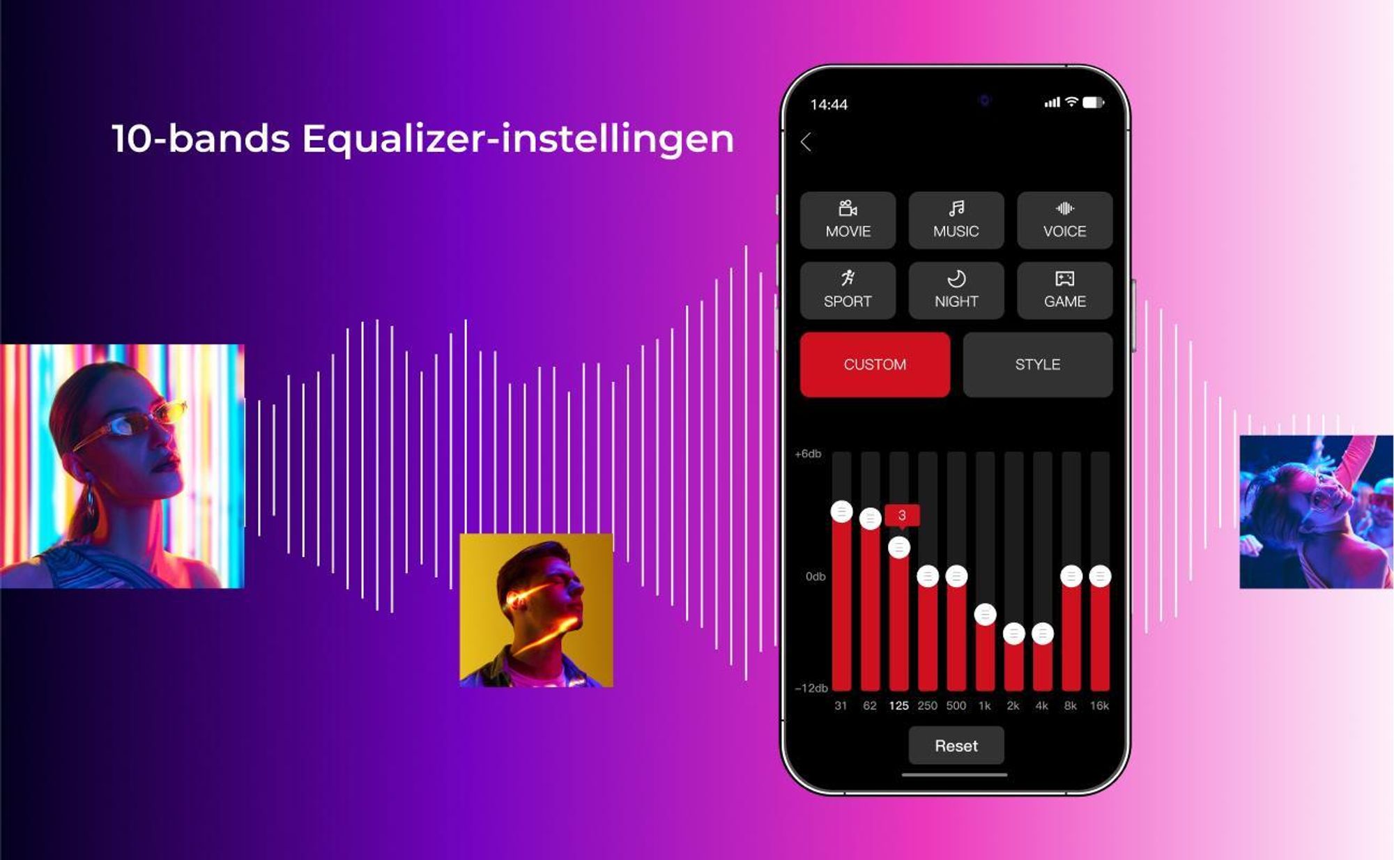 ULTIMEA 7.1kanálový odnímatelný soundbar s RGB osvětlením, virtuální prostorový zvukový systém se subwooferem, 2 prostorové reproduktory, 410 W
