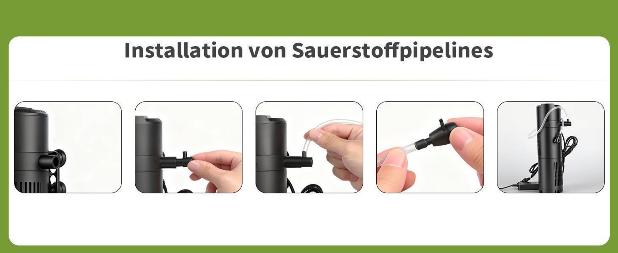 Forever Speed Aquarium Filter mit UVC Klärer Aquarium Innenfilter 6W, 5-in-1 Nano Aquariumfilter für 40L-150L Aquarien 8W 500L/H