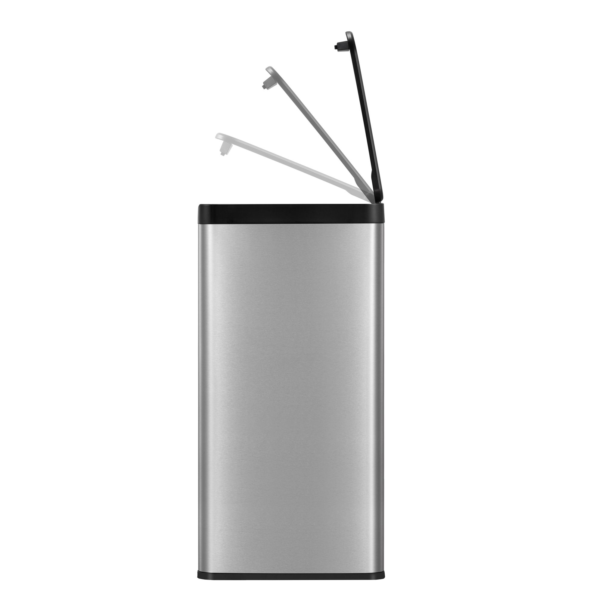 EKO - Cestino Essential Touch Recycler 20+20 litri - Acciaio inox Polipropilene - Acciaio inox opaco, nero