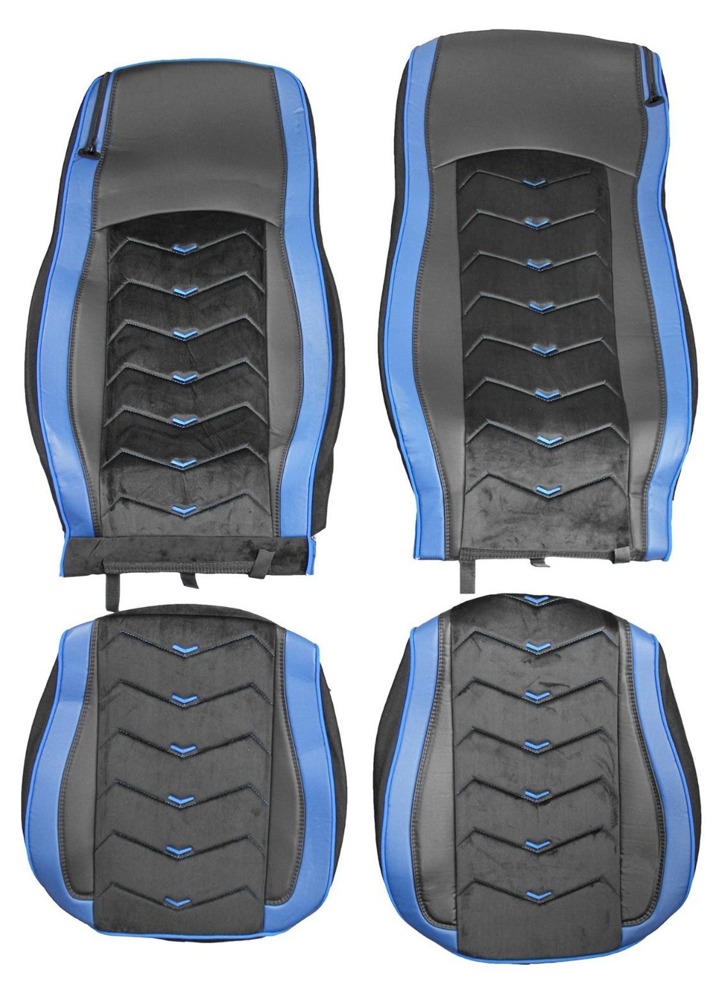 LKW SITZBEZUG SITZBEZÜGE SITZAUFLAGE LEDER + ALCANTARA DAF XG XG+ Blau