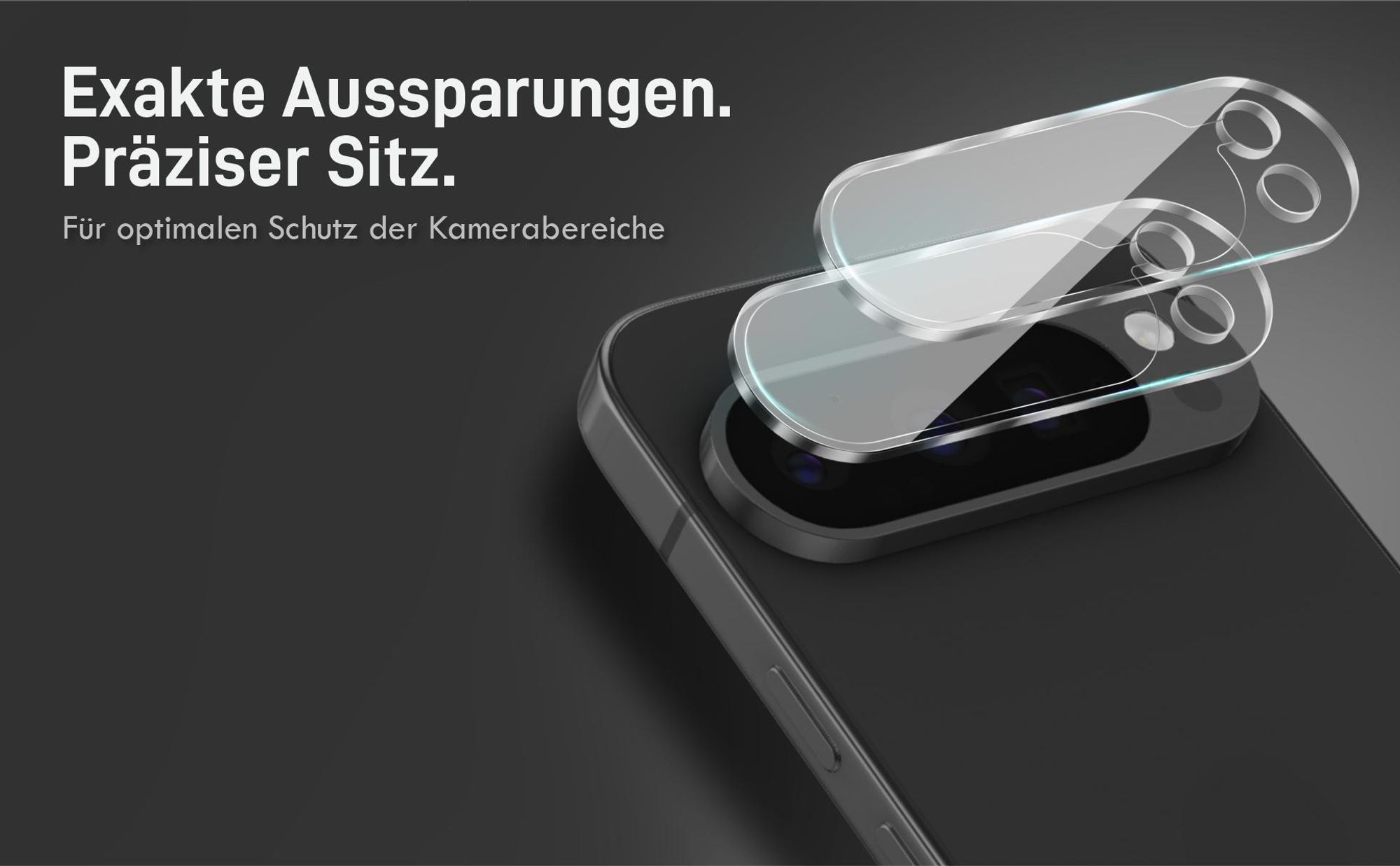 Viererpack Kamera und Displaygläser - Resistent gegen Fingerabdrücke