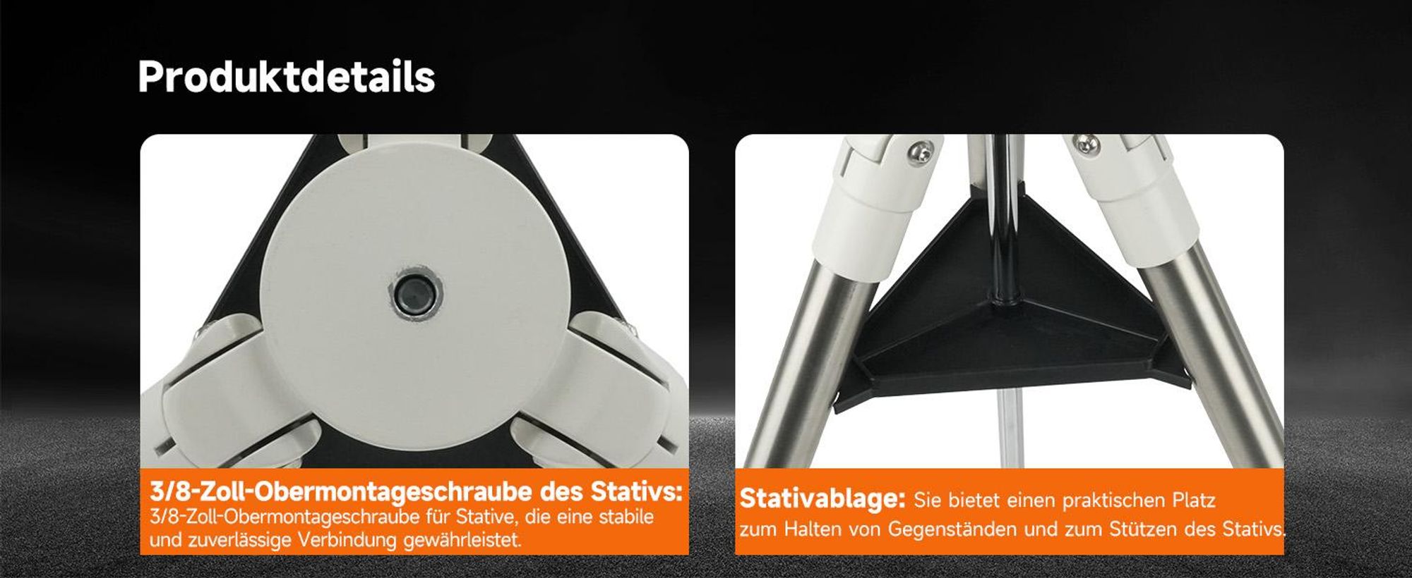 Svbony SV225T Astronomisches Teleskopstativ aus Aluminium, ausziehbares Stativ, tragbares Zubehör, kompatibel mit Alt-Azimut SV225