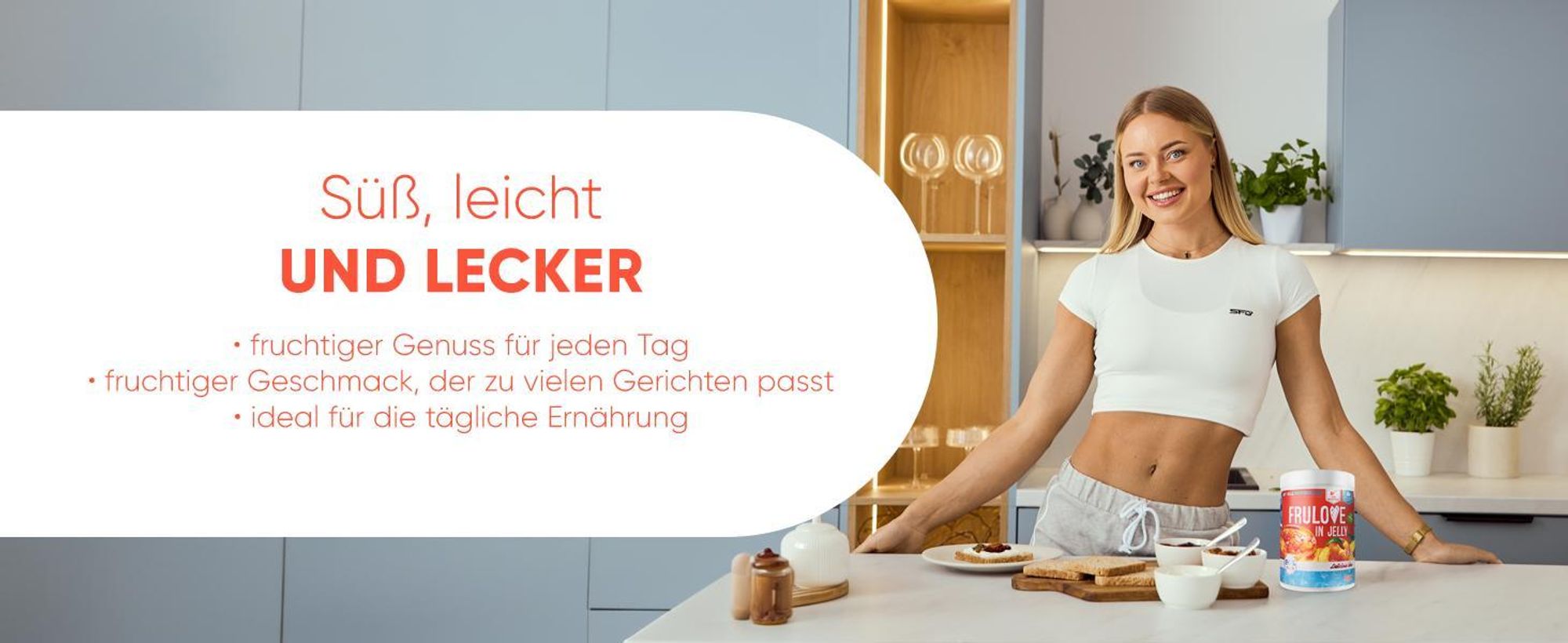 ALLNUTRITION FRULOVE In Jelly Peach 1000g Marmelade Früchte Pfirsich