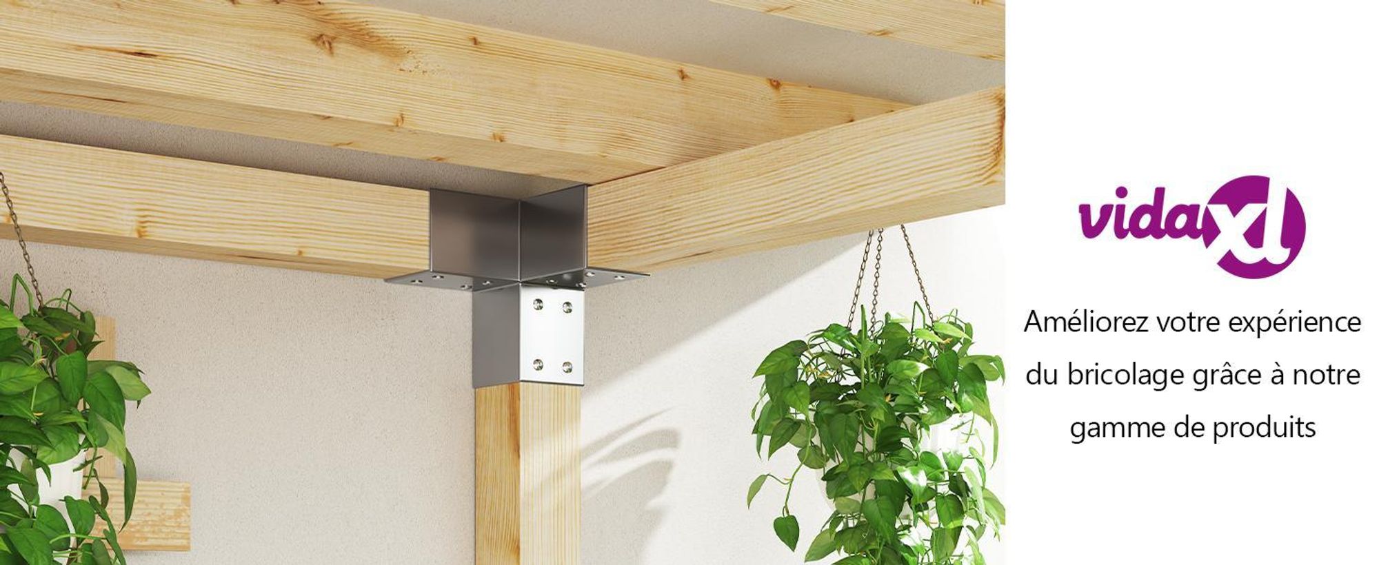 vidaXL Connecteur de poteau 4 pcs. Forme Y Métal galvanisé 71 x 71 mm
