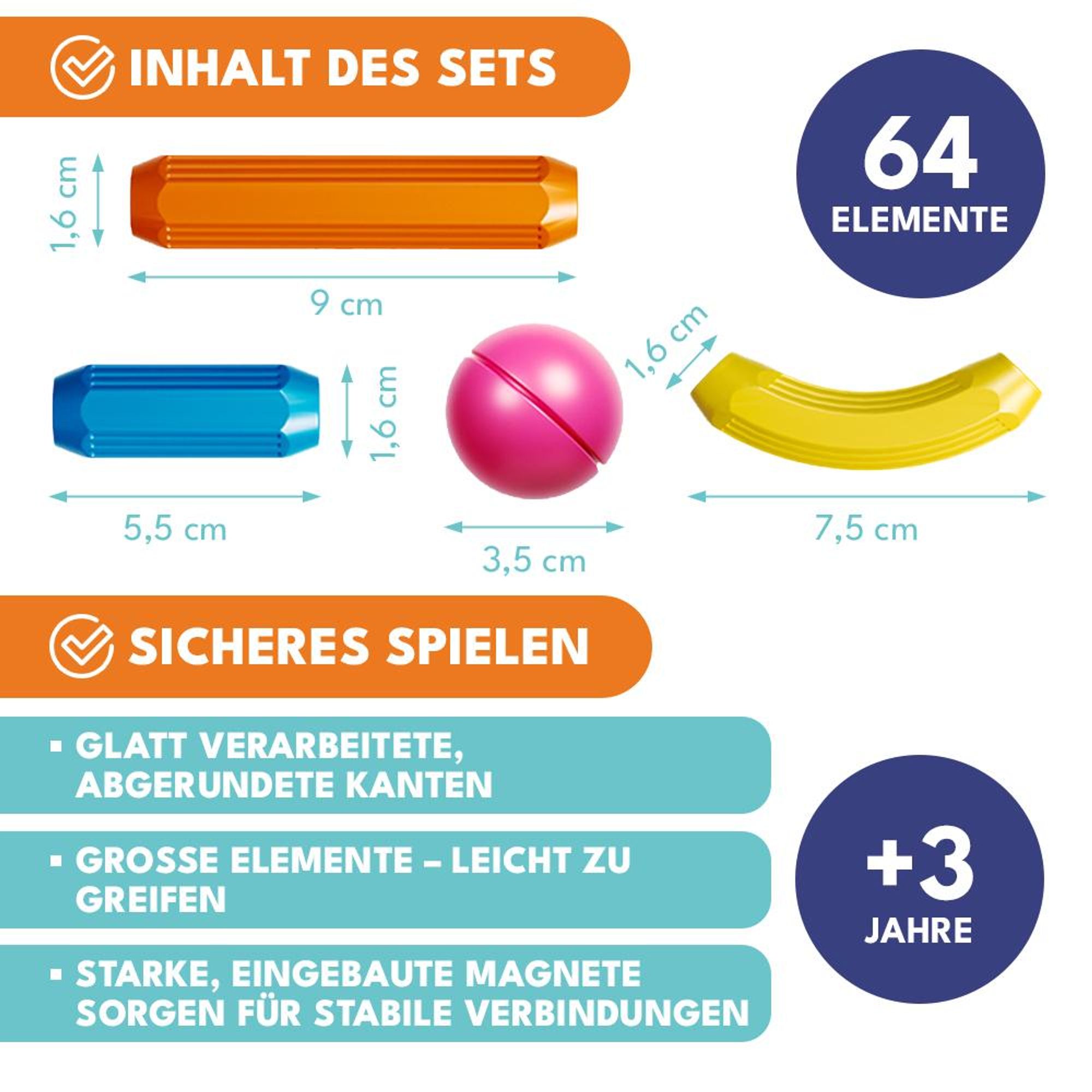 KRUMAD Ferngesteuertes Auto für Kinder – RC Off-Road Auto 3,7V mit 2x 500mAh Akku, 21,5x12,5x11 cm – Elektro Kinderauto mit Fernsteuerung
