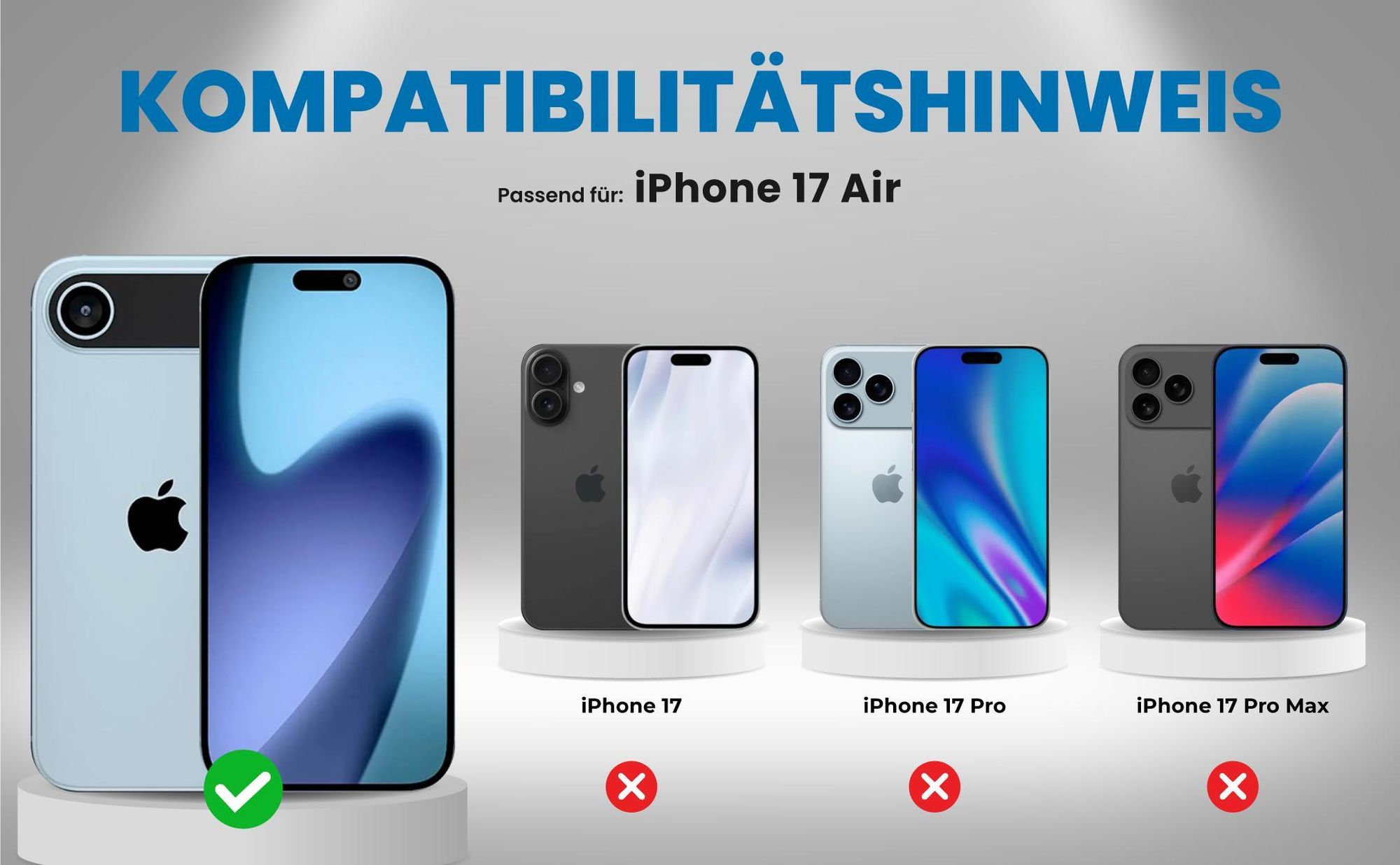 Kompatibilitätshinweise Hülle für Apple iPhone 17 Air