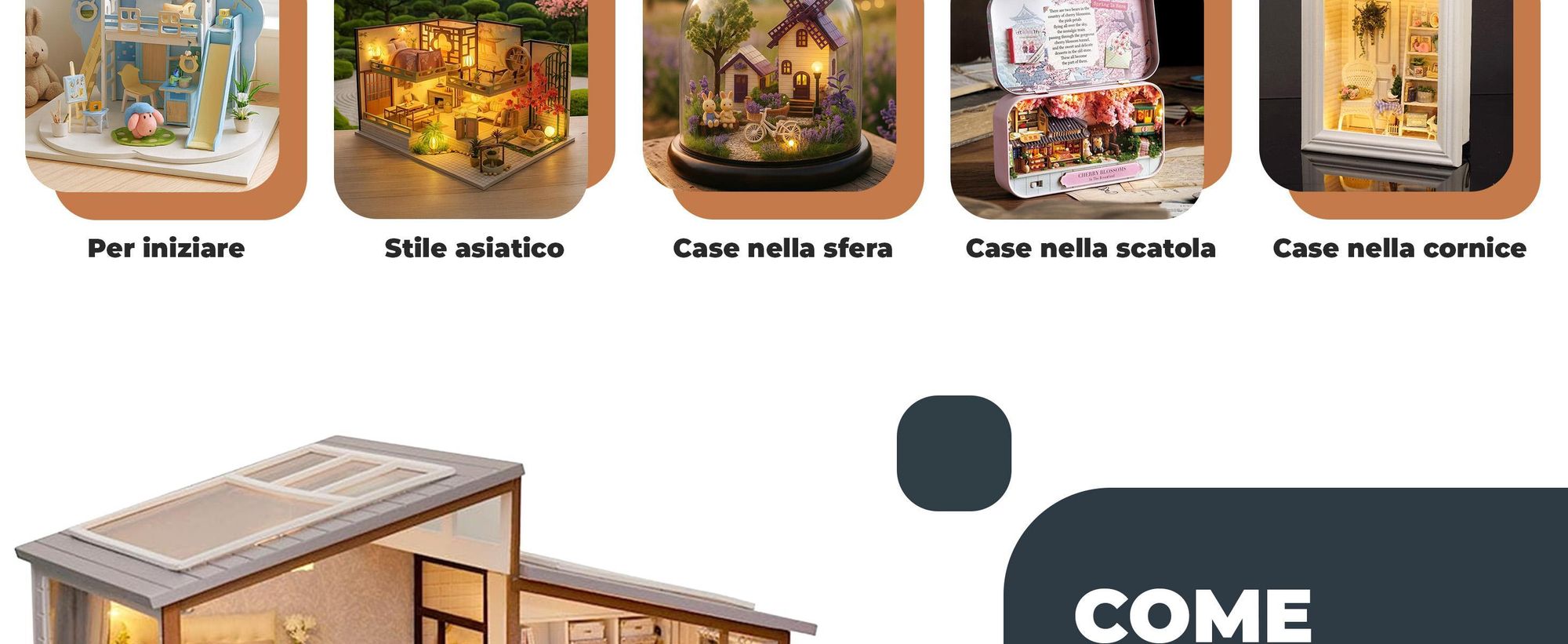 Casa in Miniatura, Habarri, Casa Delle Bambole, DIY, Casa in Legno, Regalo per Bambini