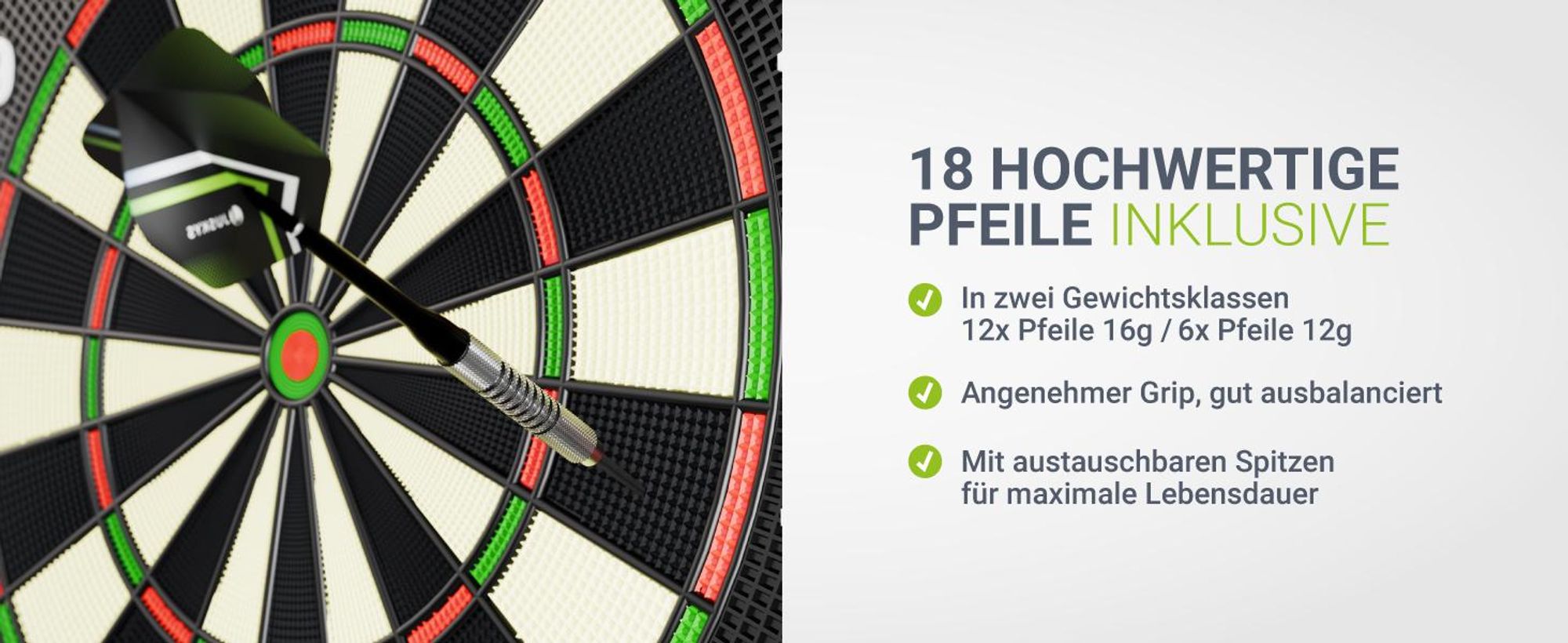 Juskys Elektronische Dartscheibe mit 32 Spielen & Zubehör – bis zu 8 Spieler