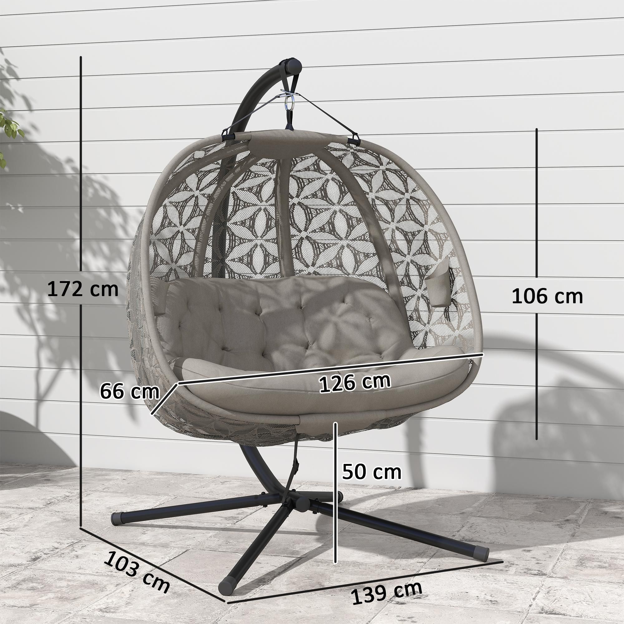 mit outdoor Korb Hollywoodschaukel