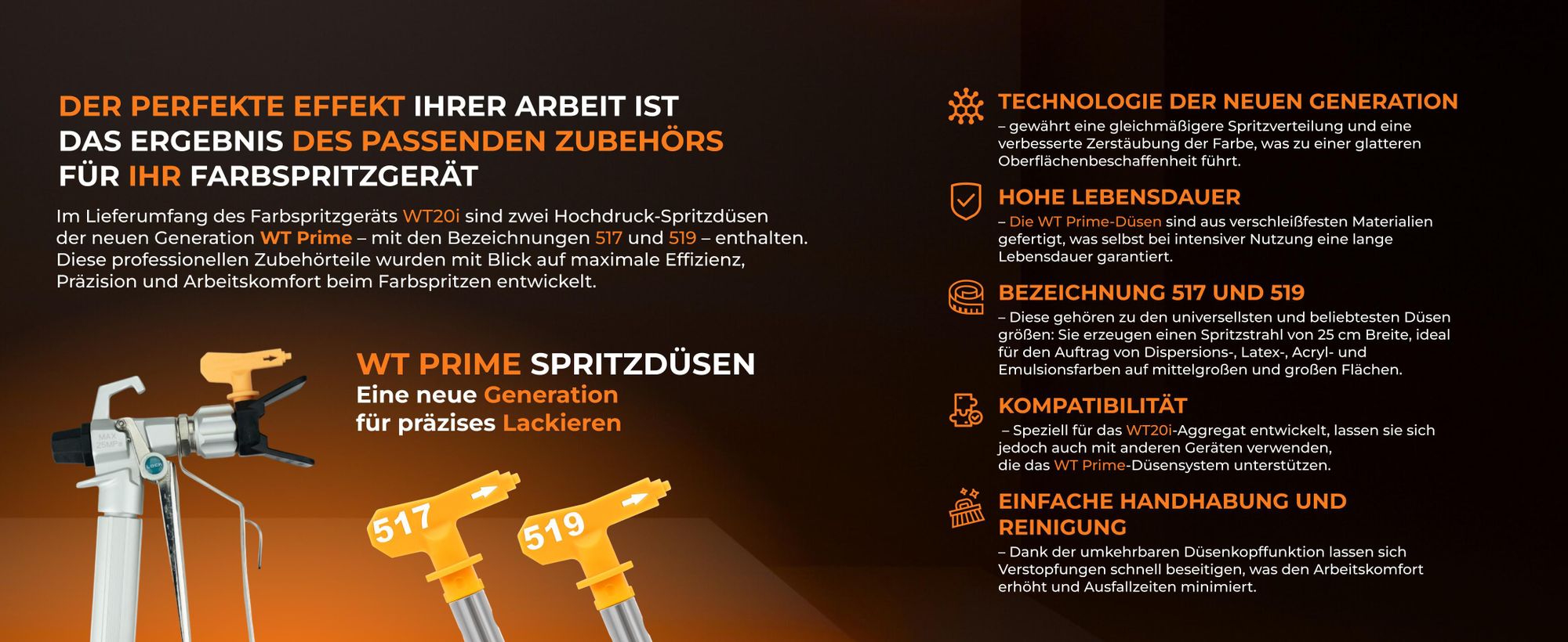 Farbspritzgerät Farbsprühsystem 1100W 210 bar, 2 L/min, WT20i, Airless Farbsprühgerät, Lackiergerät