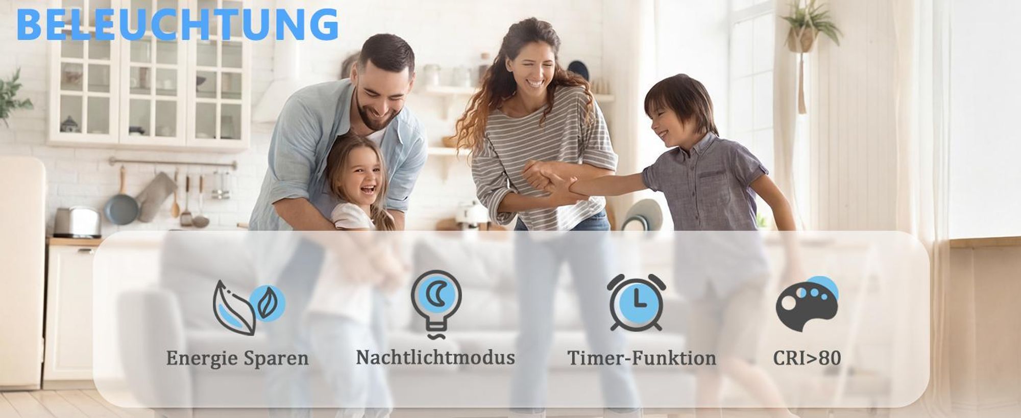 ZMH LED Deckenventilator Fernbedienung Dimmbar Deckenleuchte mit Ventilator Lampe Decke Leise Modern Deckenlampe Blau 5 Flügeln für Schlafzimmer