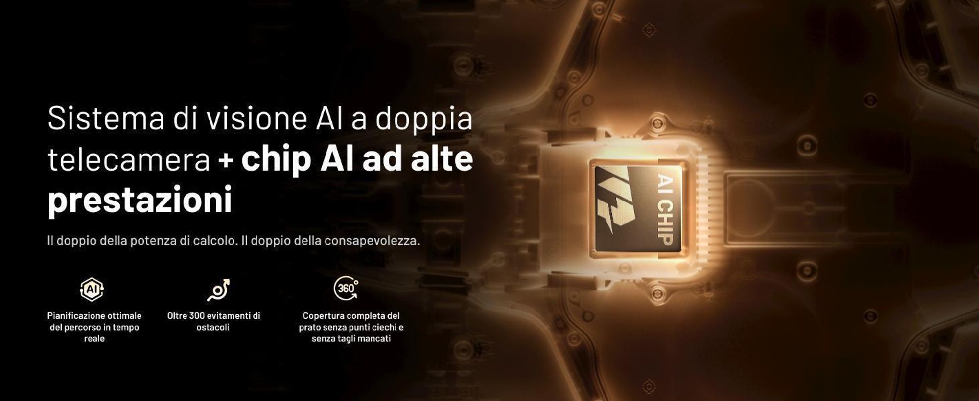 Robot tagliaerba Mammotion LUBA 3 AWD 5000 con garage, fino a 5000 m², trazione integrale, pendenza 80%, mappatura automatica, modulo 4G, APP