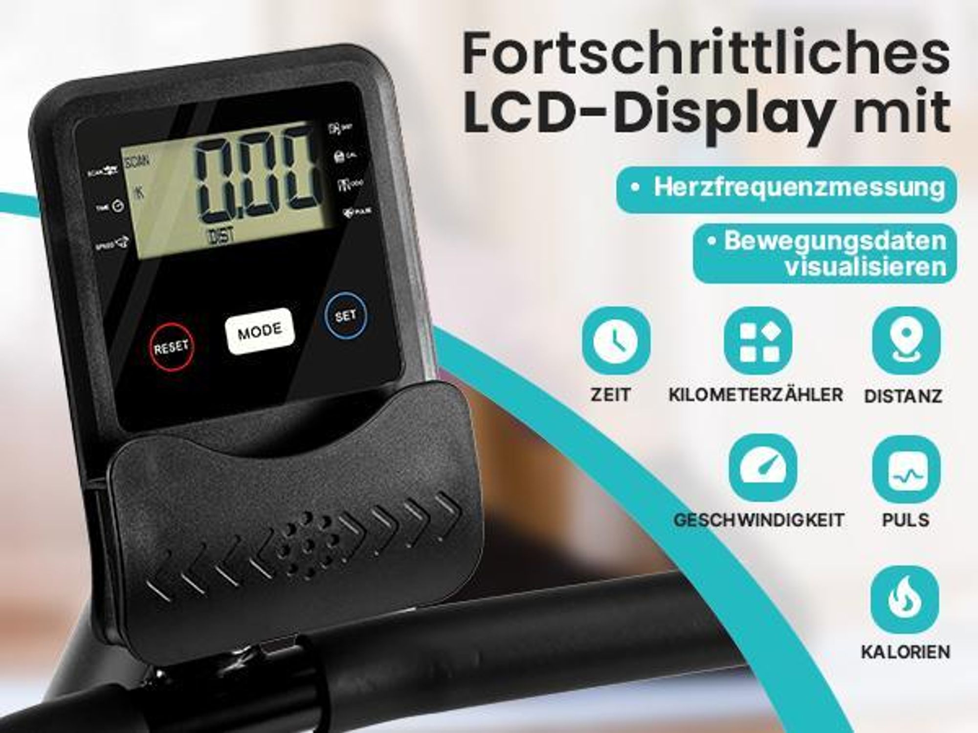 Wenoker Liege-Heimtrainer – 16 Magnet-Widerstandsstufen, Pulsmessung, LCD, verstellbare Rückenlehne, leiser Betrieb der ideale Heimtrainer für Zuhause
