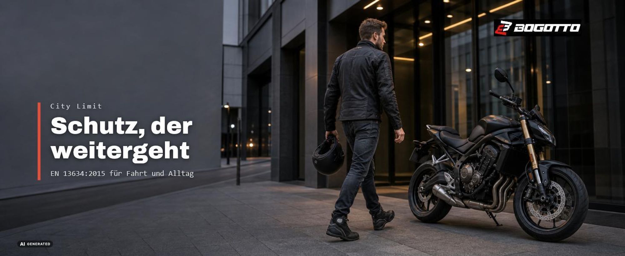 Bogotto City Limit Motorradschuhe, schwarz, 43